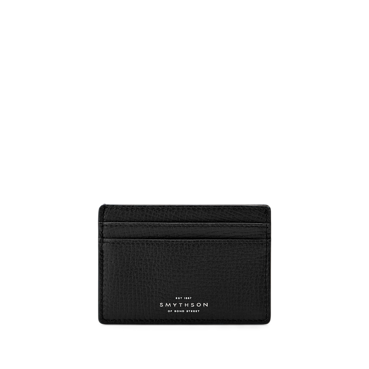 Flat Card Holder in Ludlow in Black | Smythson