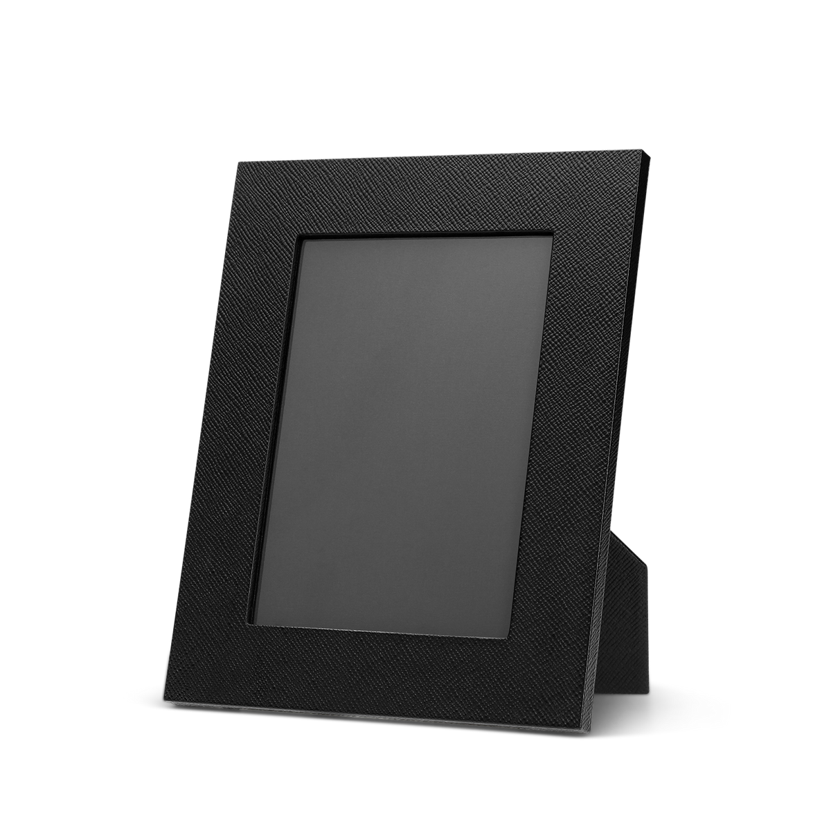 Medium Photo Frame in Panama in Black | Smythson
