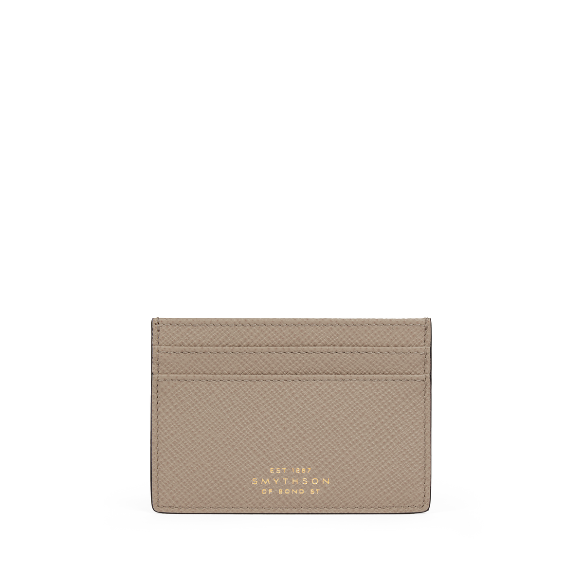 Flat Card Holder in Panama in Sandstone | Smythson United States