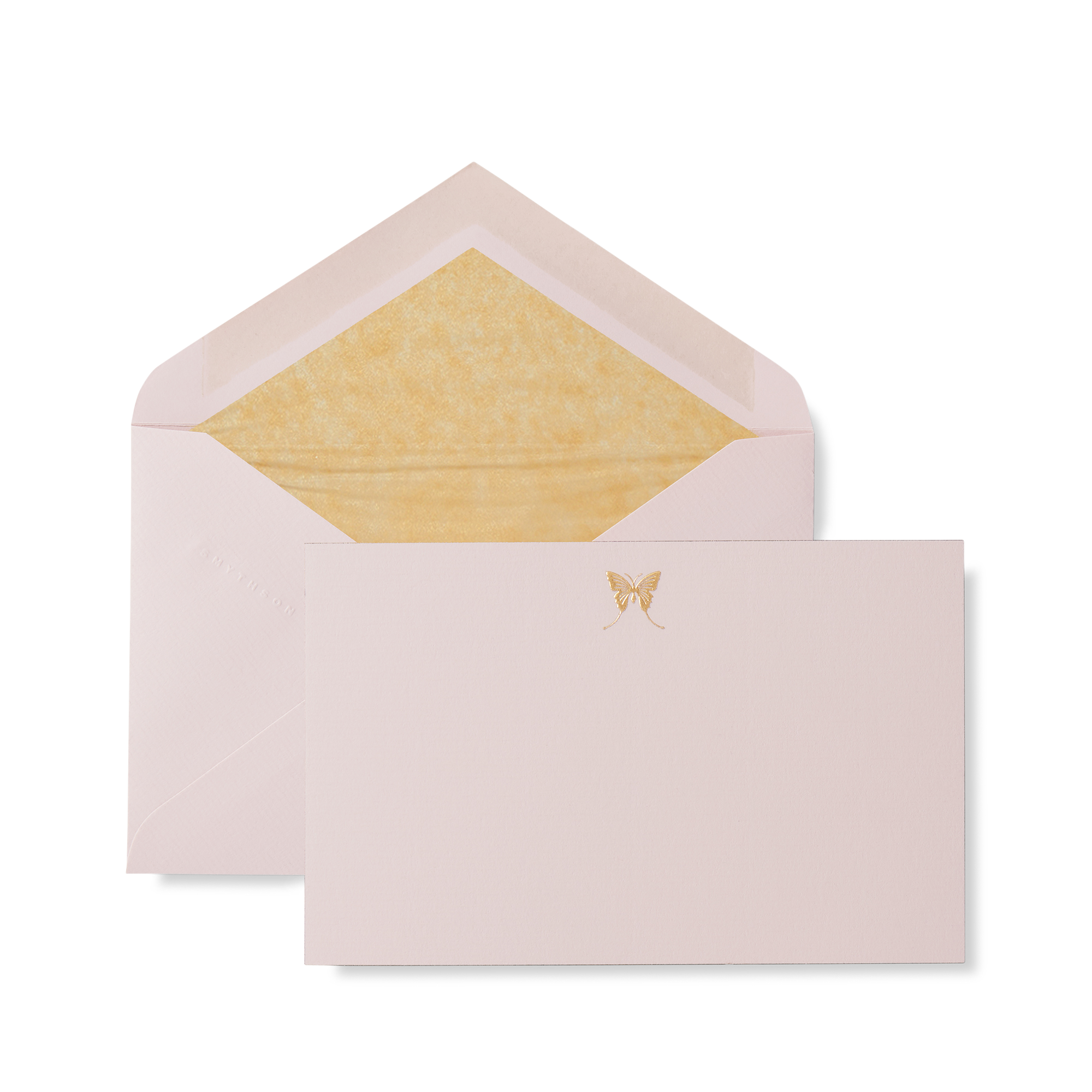 Butterfly Motif Correspondence Cards - Pale Pink