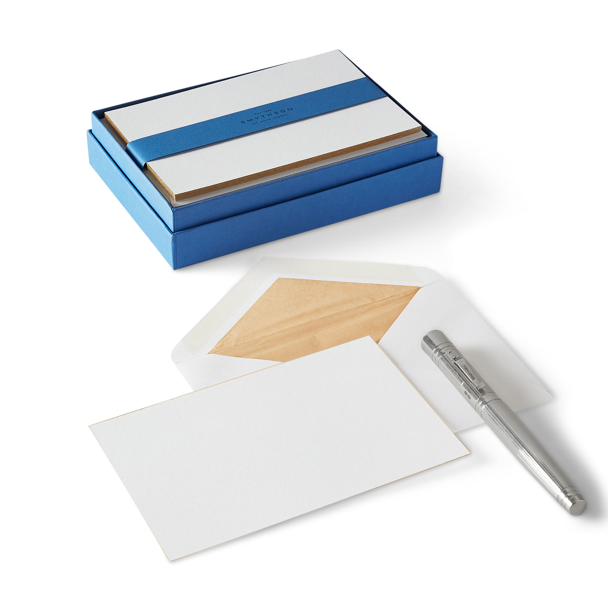 Bordered Correspondence Cards - Gold