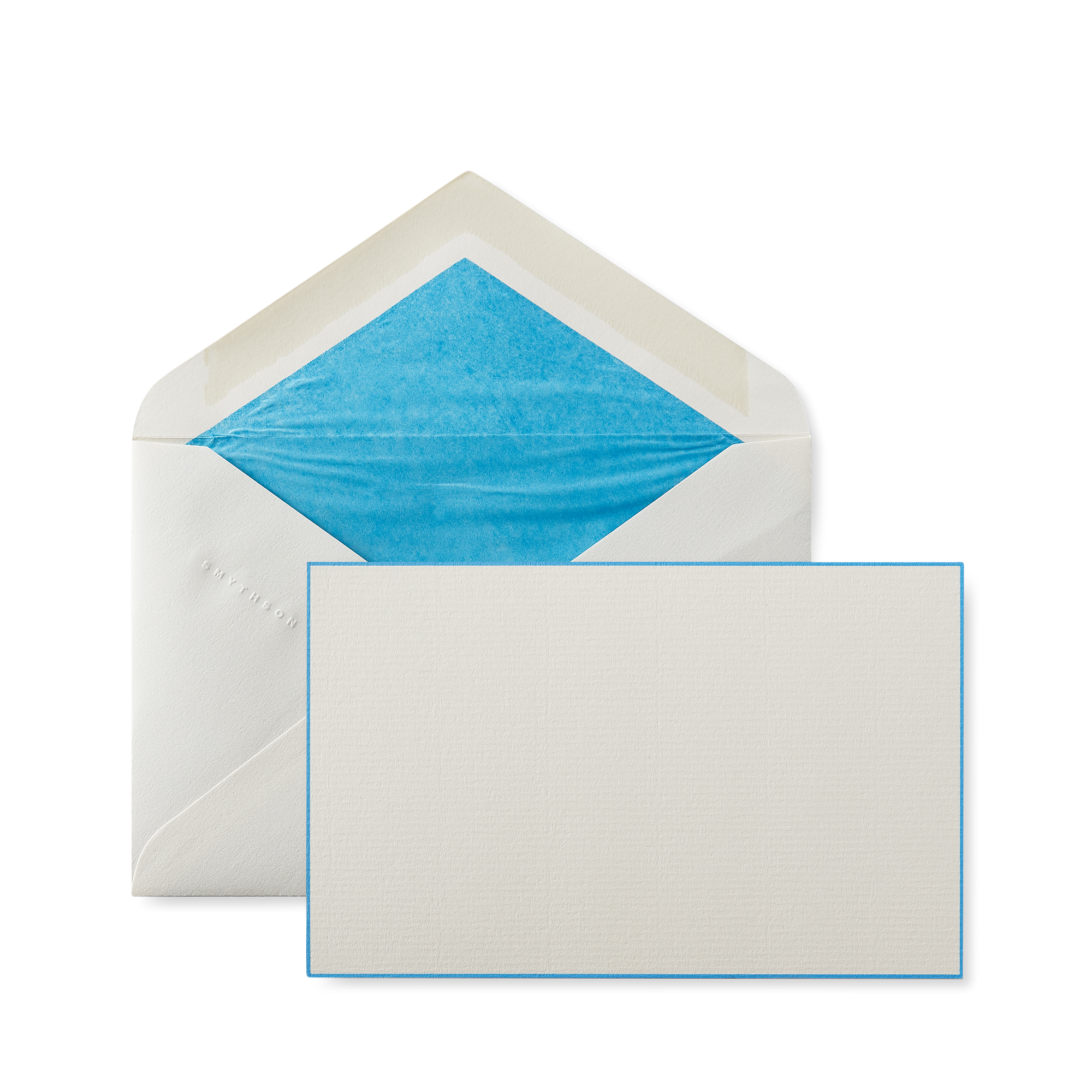 Cartes de correspondance à bordure - Bleu du Nil