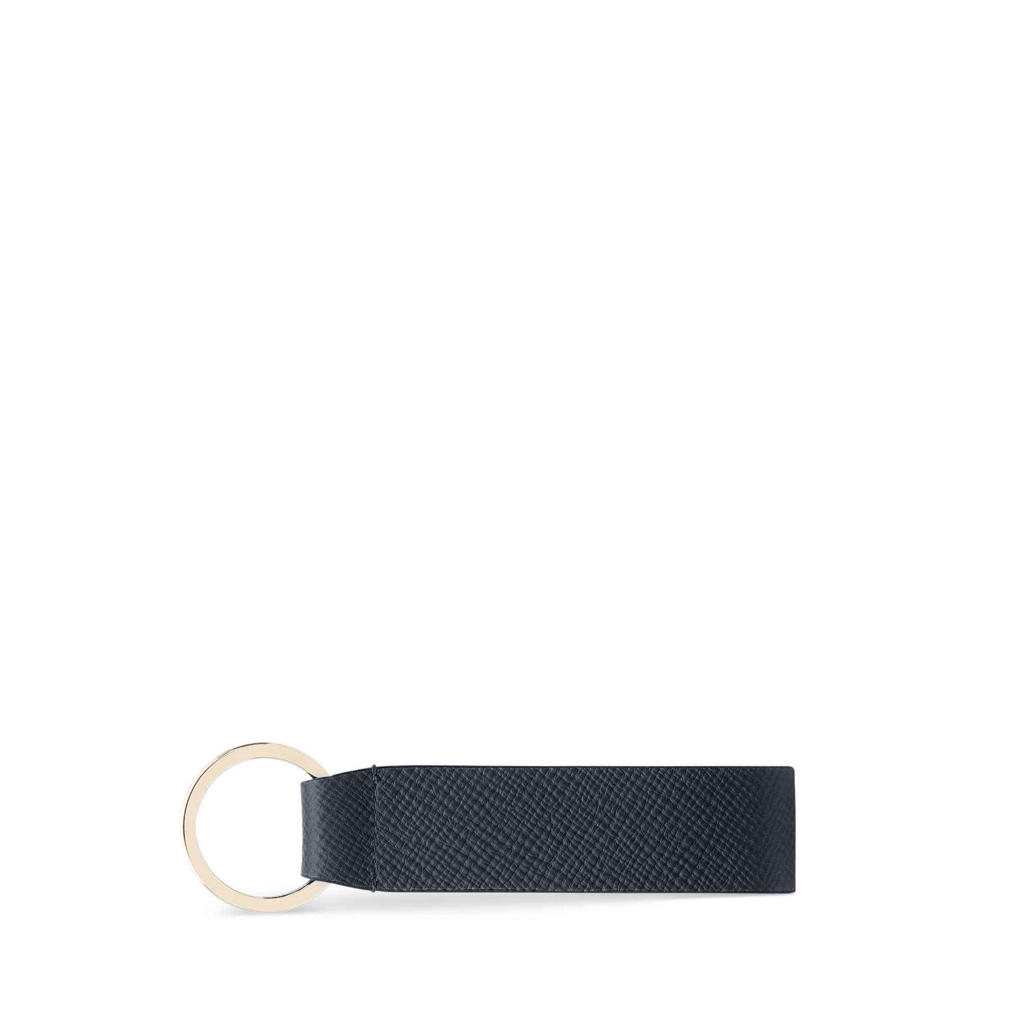 Keyring with Leather Strap in Panama - Navy