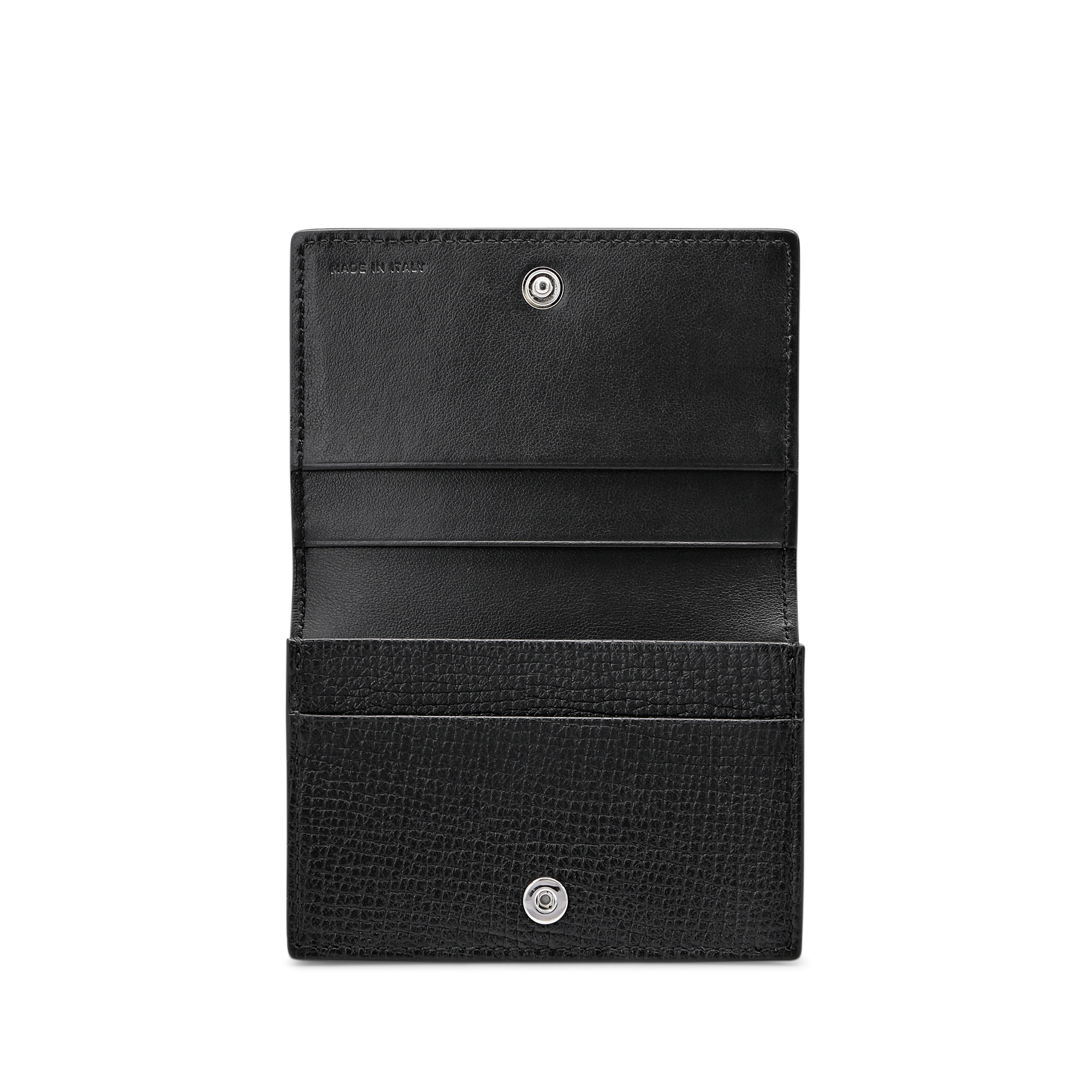 Folded Card Case with Snap Closure in Ludlow - Black