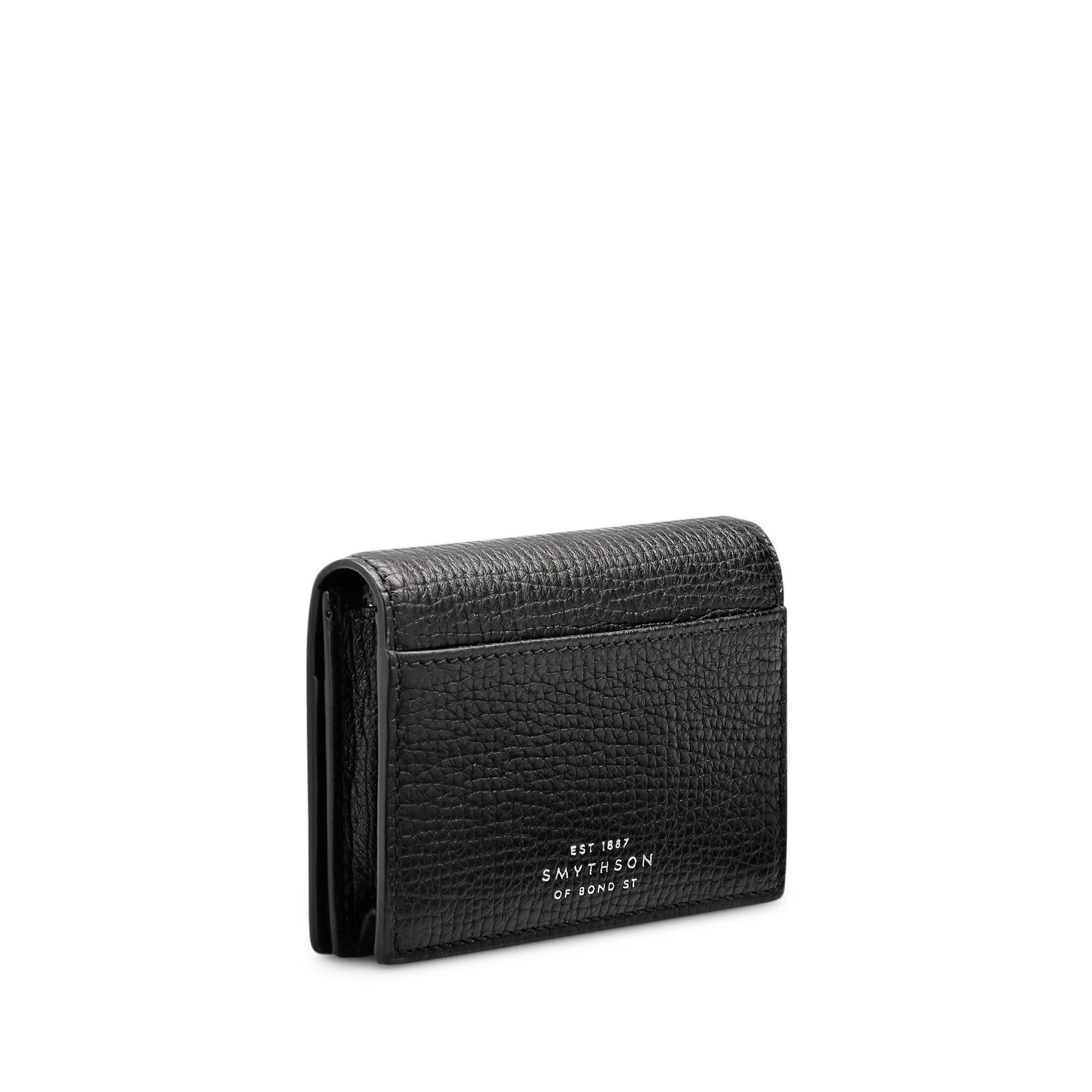 Folded Card Case with Snap Closure in Ludlow - Black