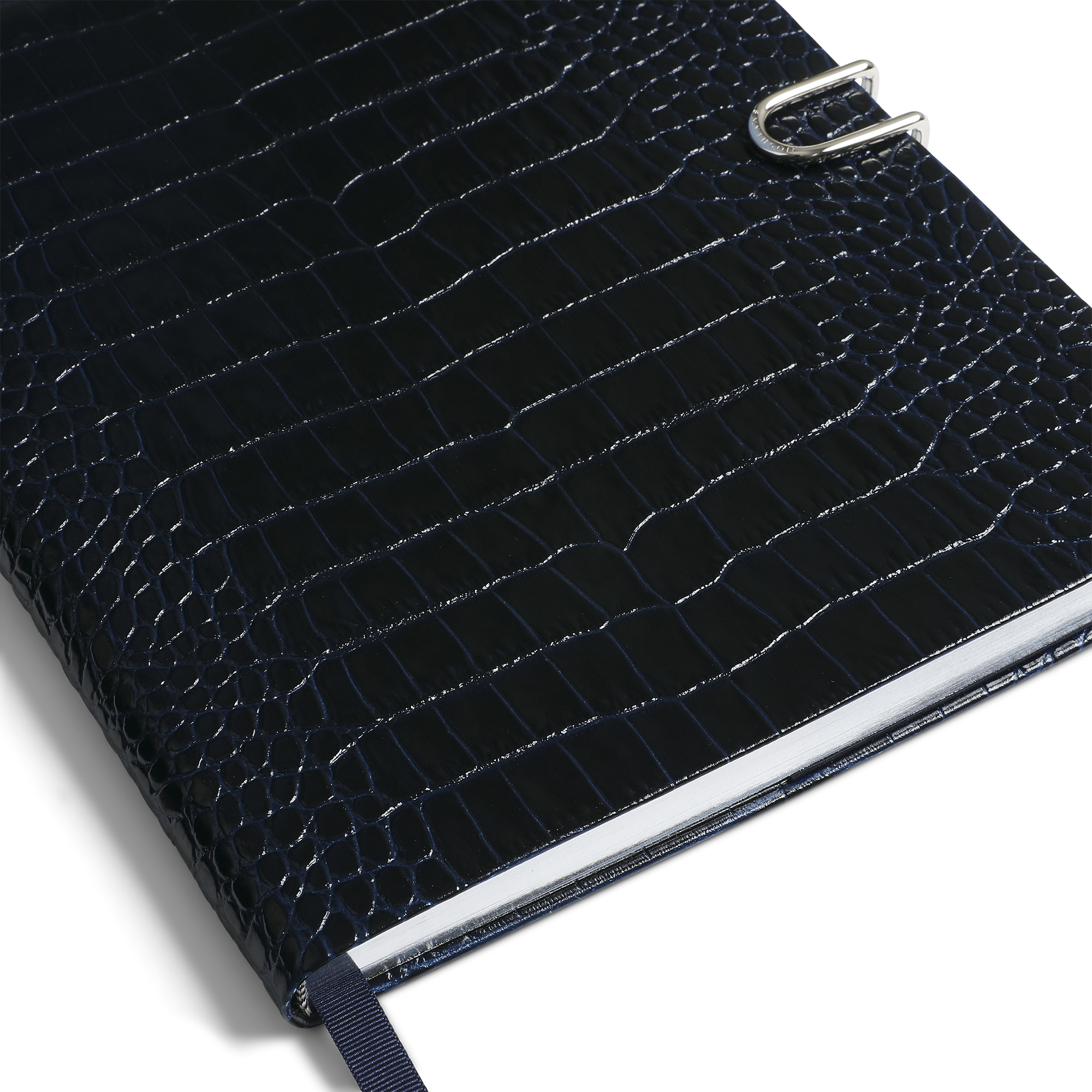 Portobello Notebook with Slide Closure in Mara - Navy