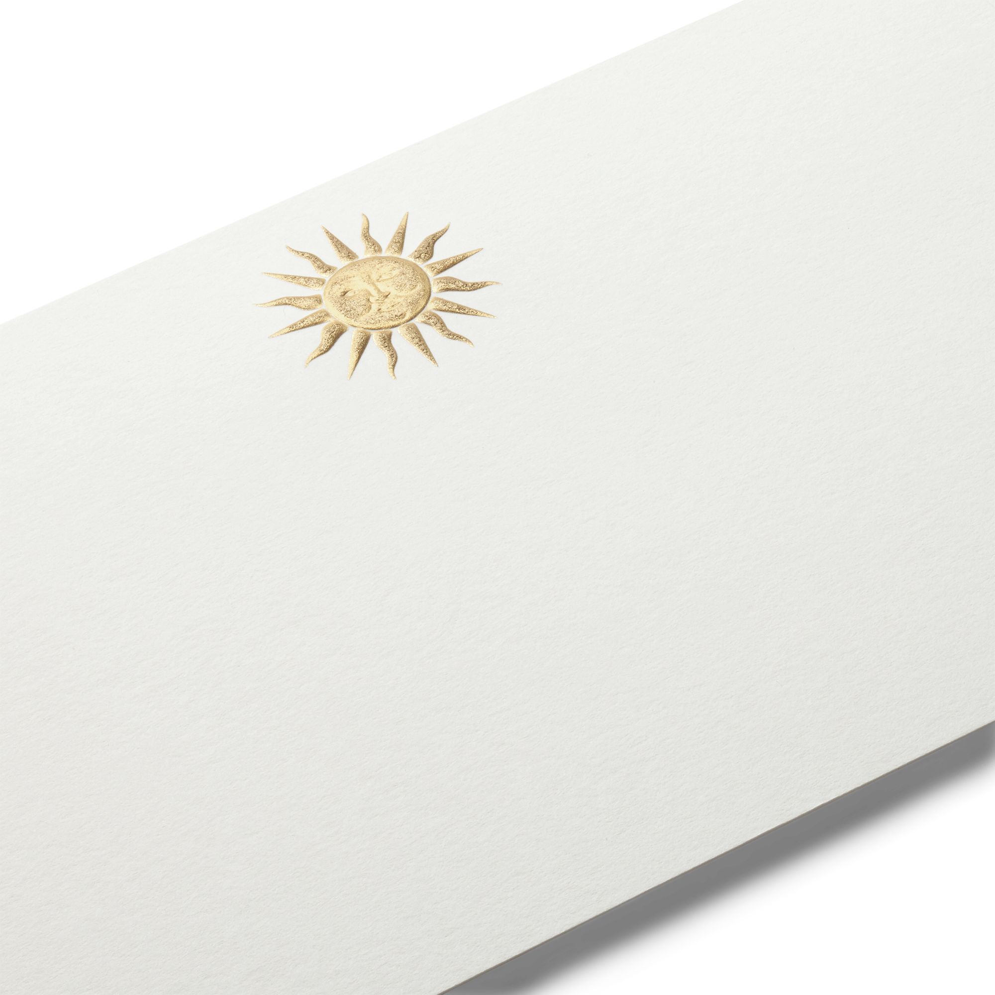 Sun Motif Correspondence Cards - White