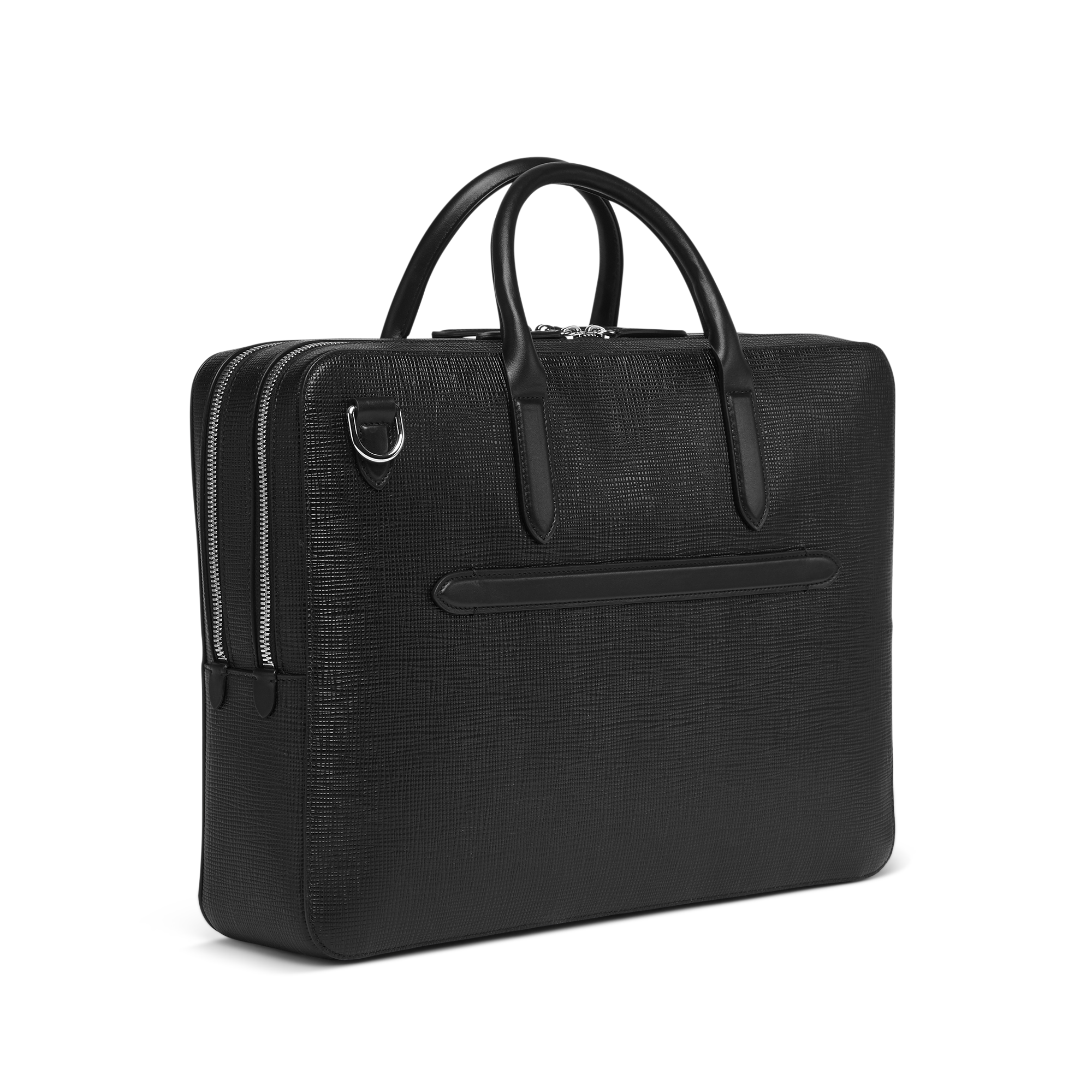 Lightweight Large Briefcase in Panama - Black