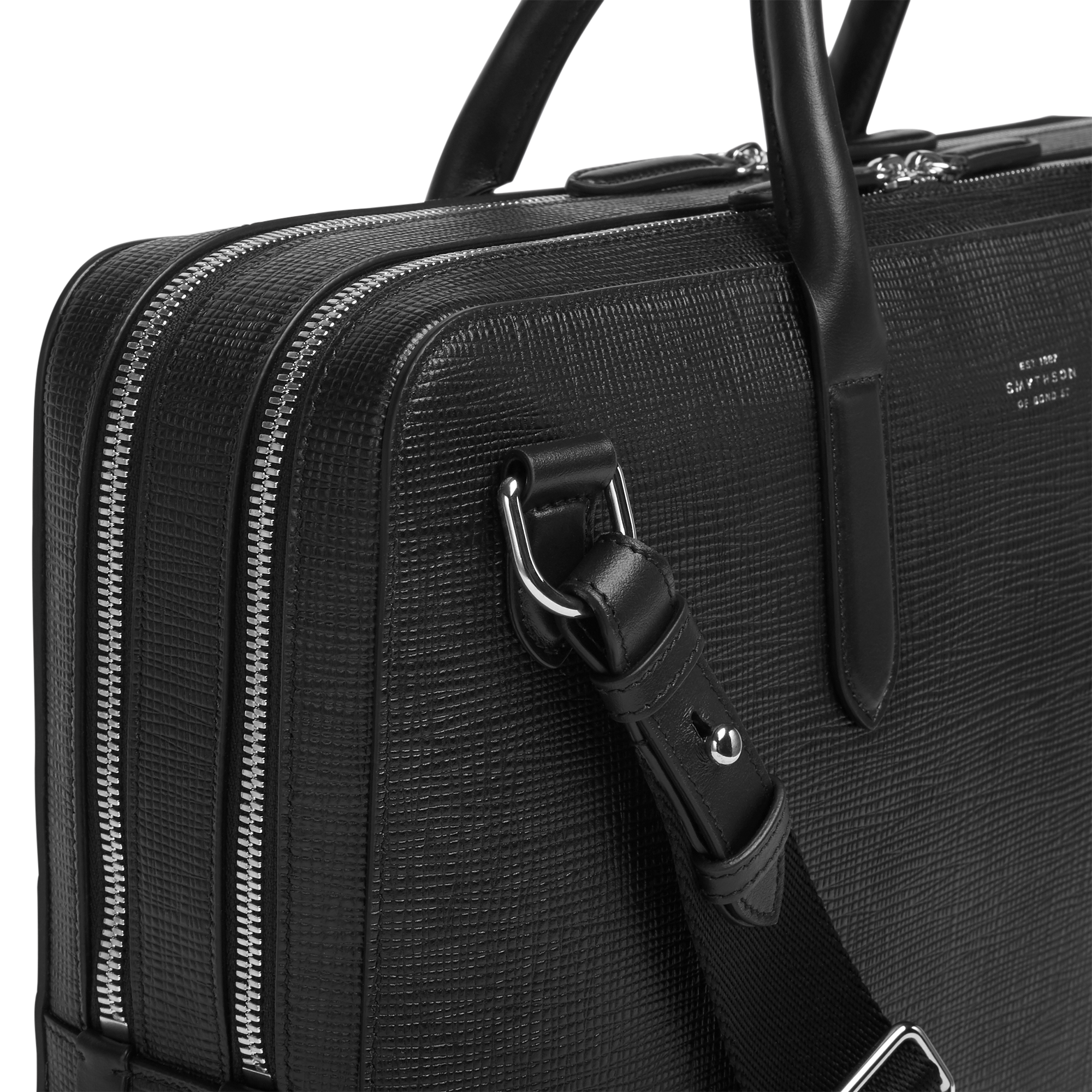 Lightweight Large Briefcase in Panama - Black