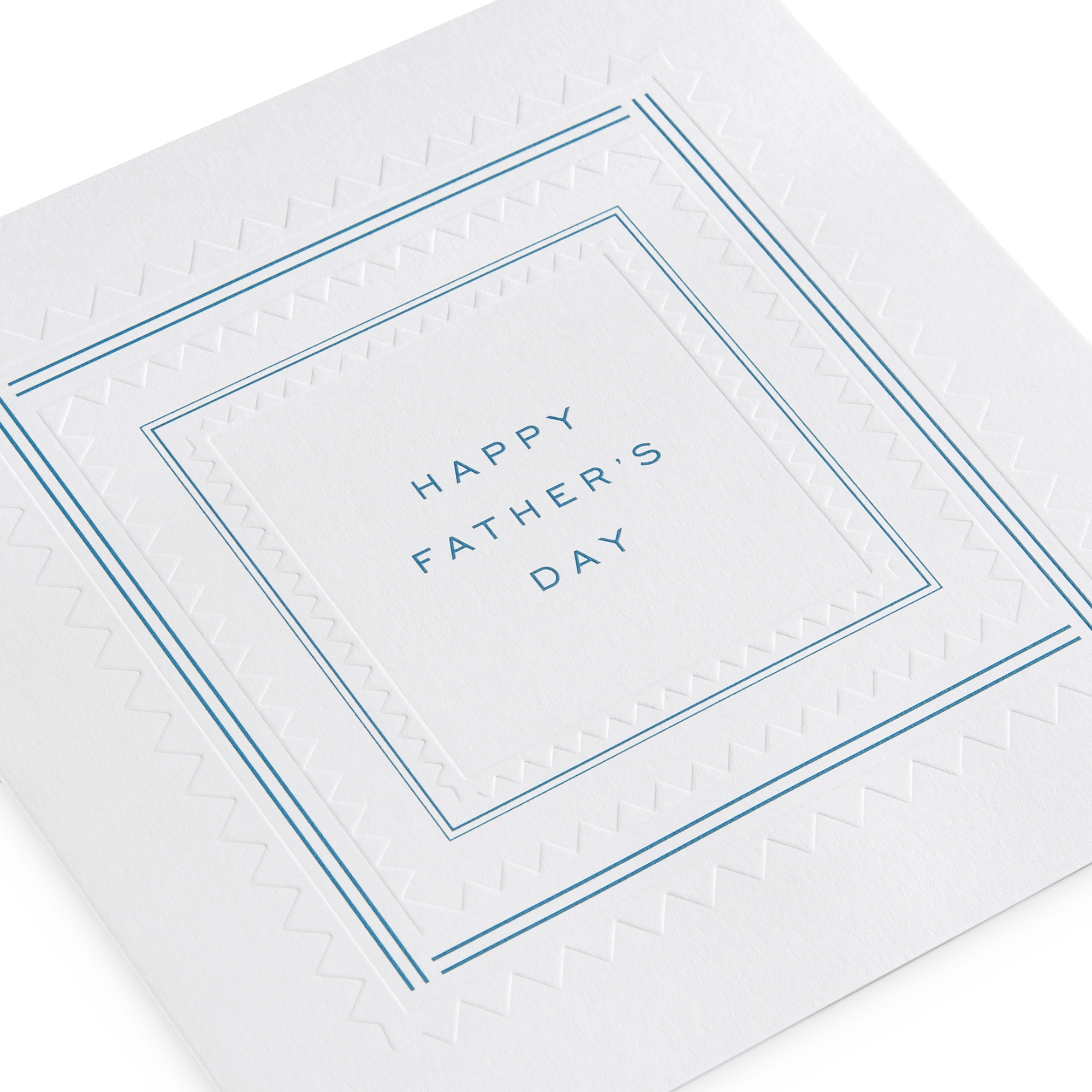 Father's Day Embossed Card - White