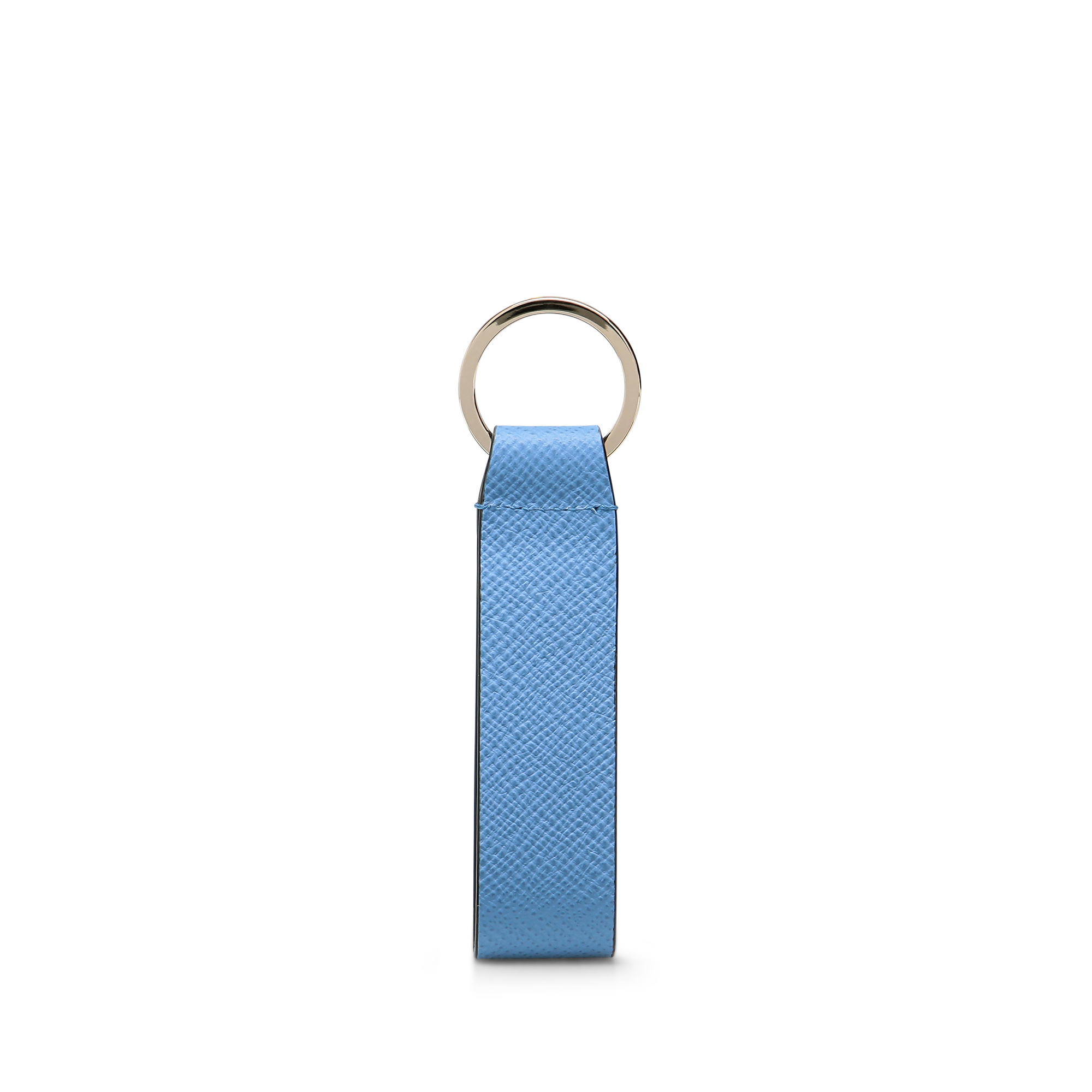 Keyring with Leather Strap in Panama - Nile Blue