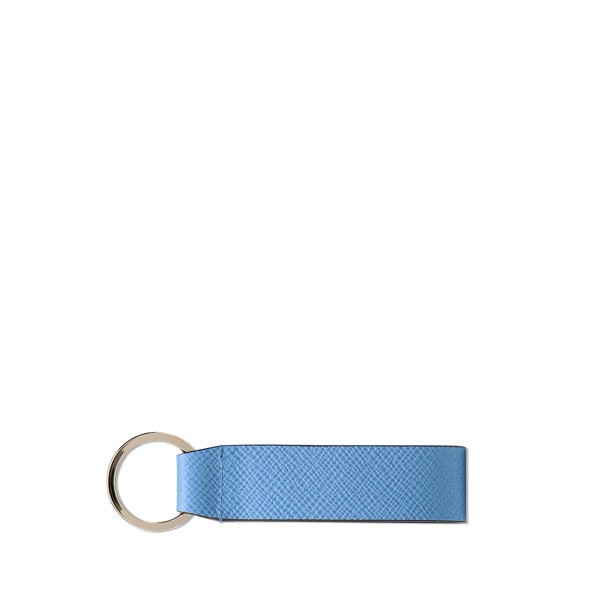 Keyring with Leather Strap in Panama - Nile Blue