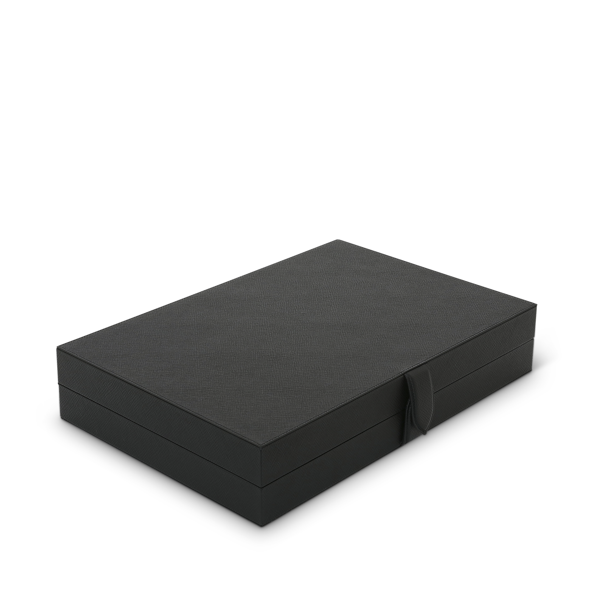 Medium Backgammon Case in Panama - Black