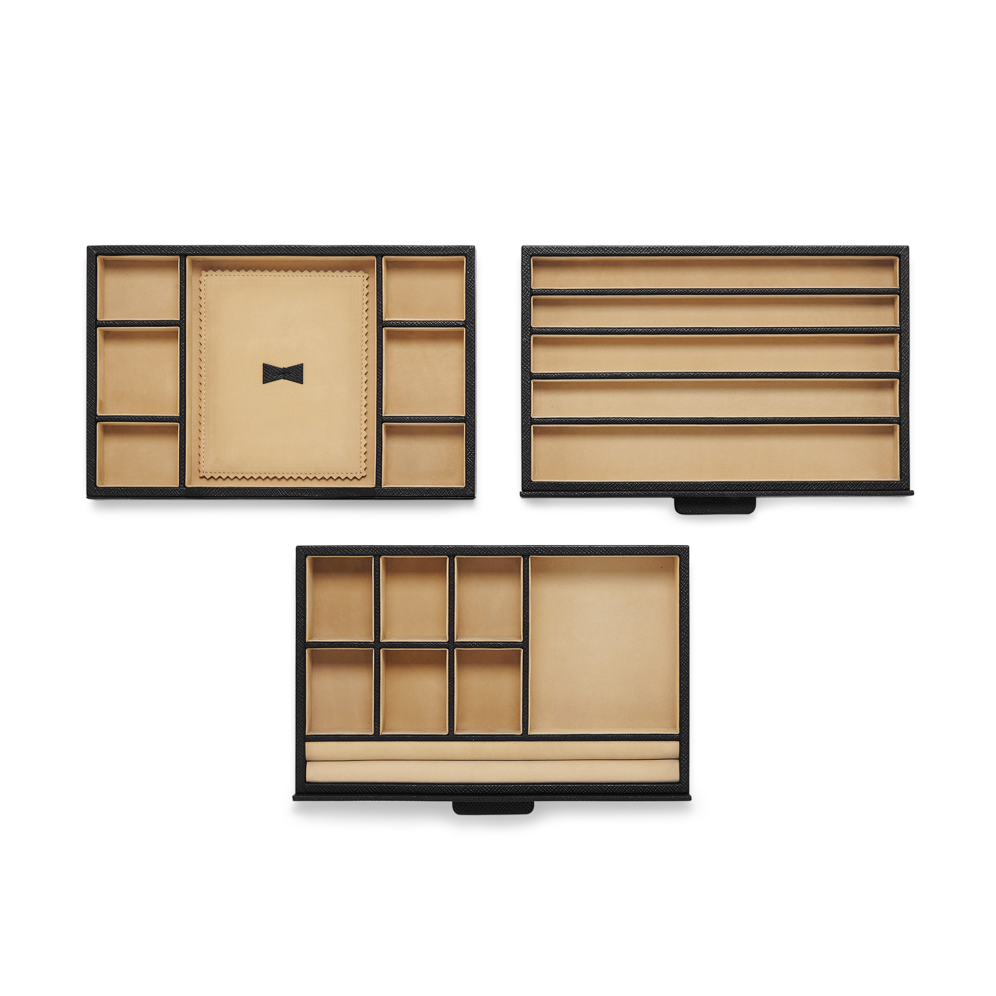 3 Drawer Jewelry Box in Panama - Black