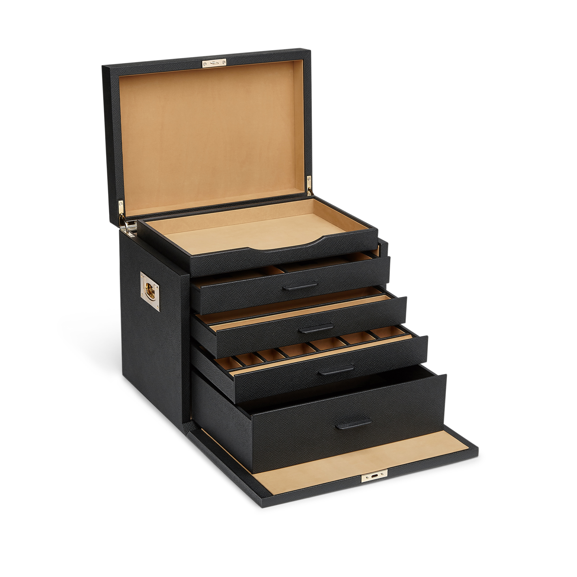 Deluxe Jewellery Box in Panama - Black