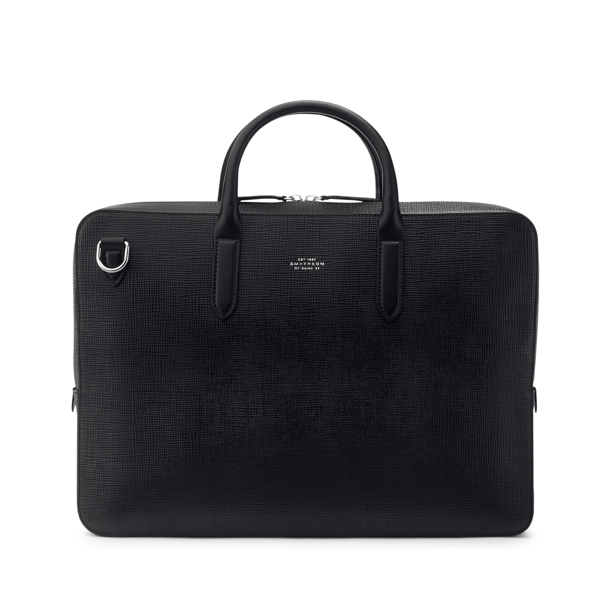 Lightweight Slim Briefcase in Panama - Black