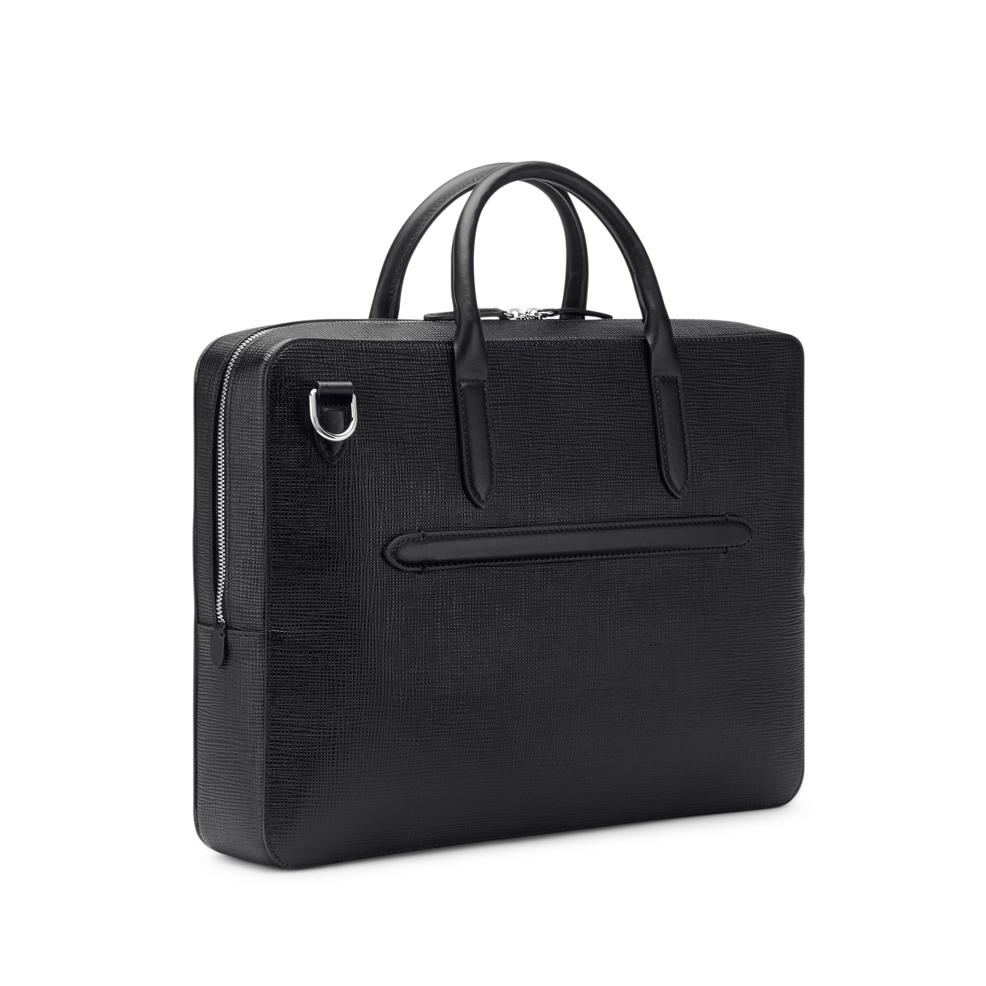 Lightweight Slim Briefcase in Panama - Black