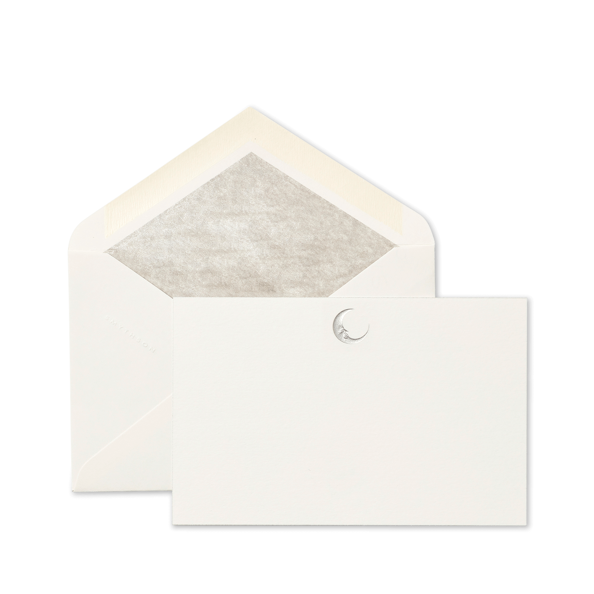 Moon Motif Correspondence Cards - White