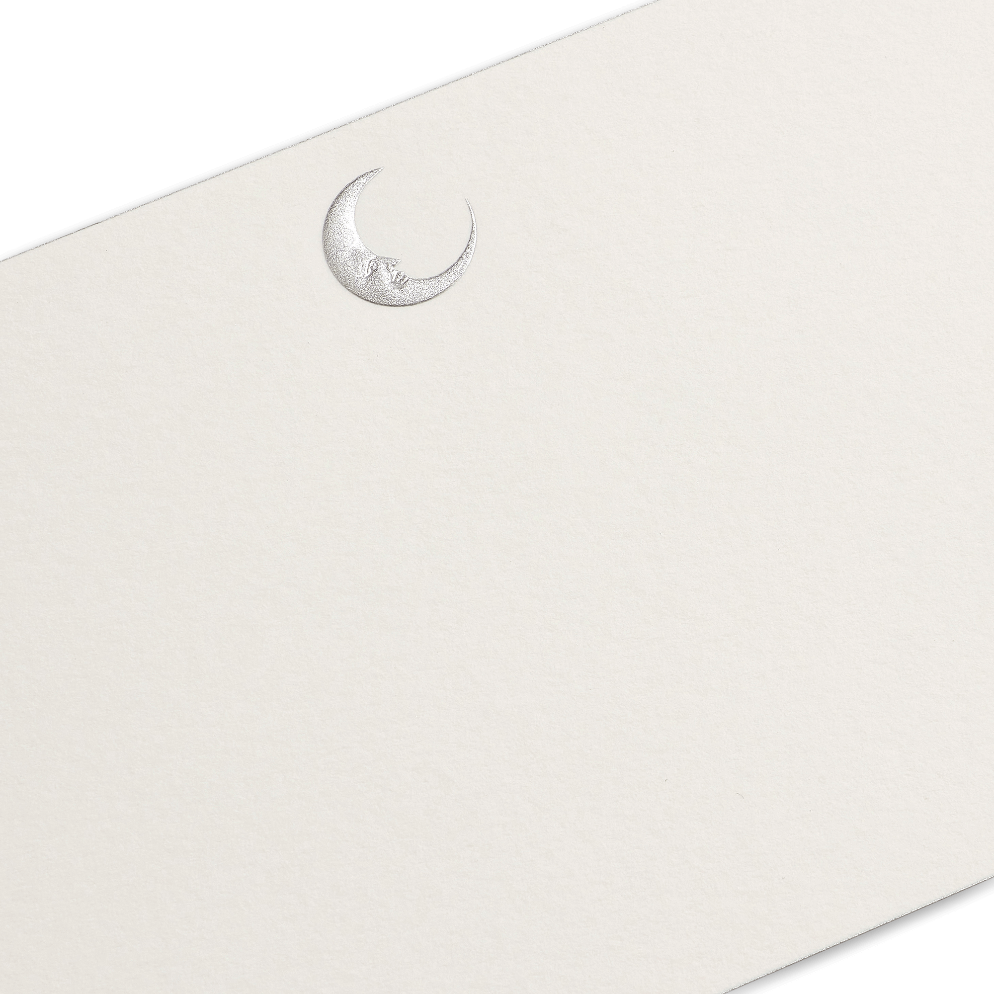 Moon Motif Correspondence Cards - White