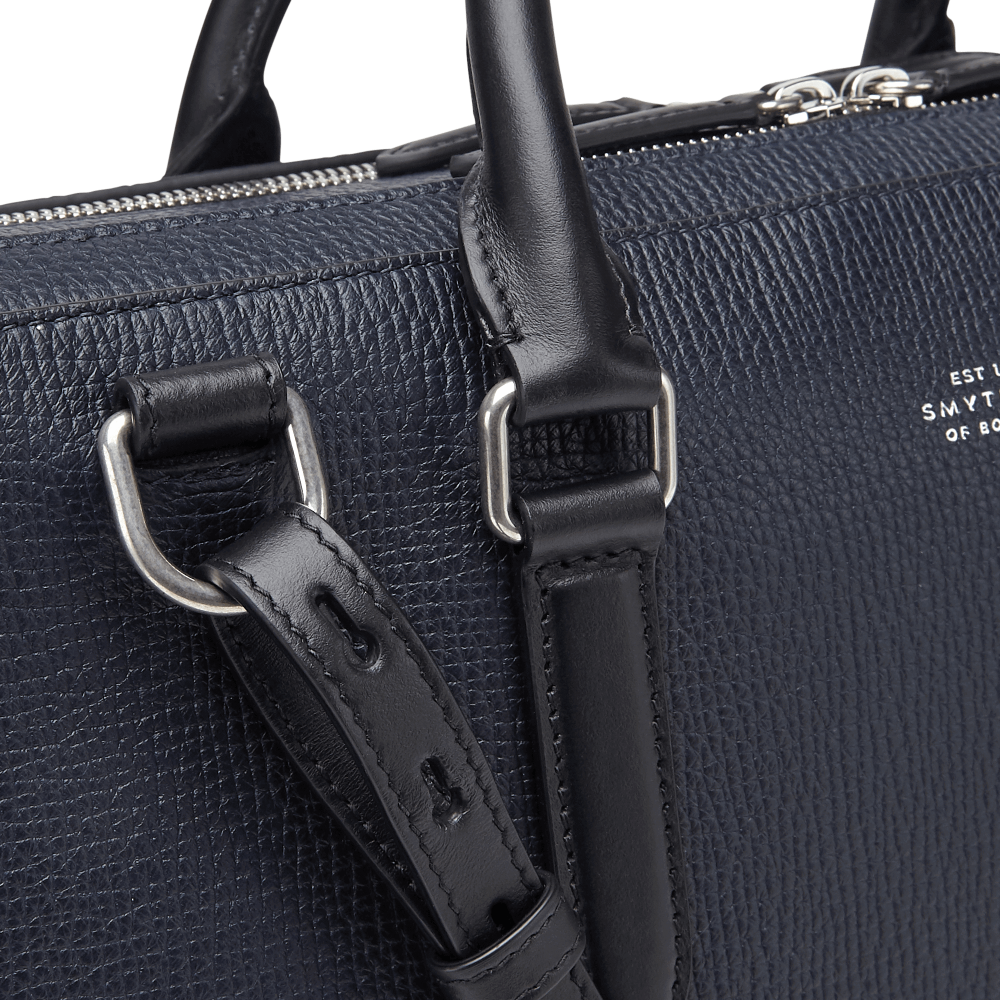 Large Briefcase with Zip Front in Ludlow - Navy