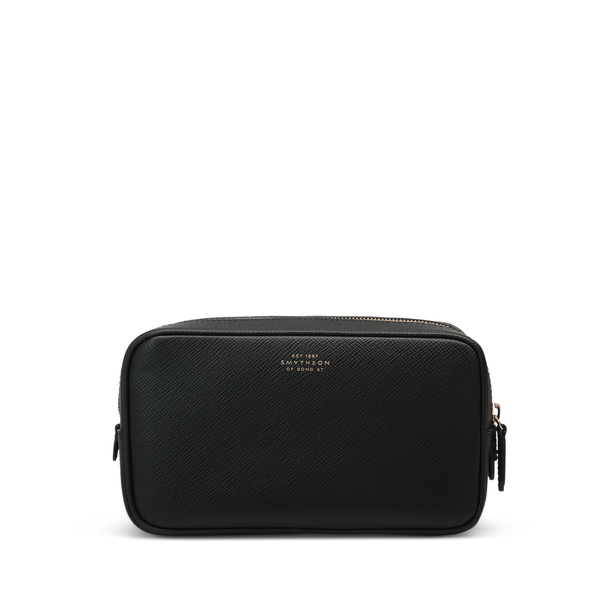 Washbag with Double Zip in Panama - Black