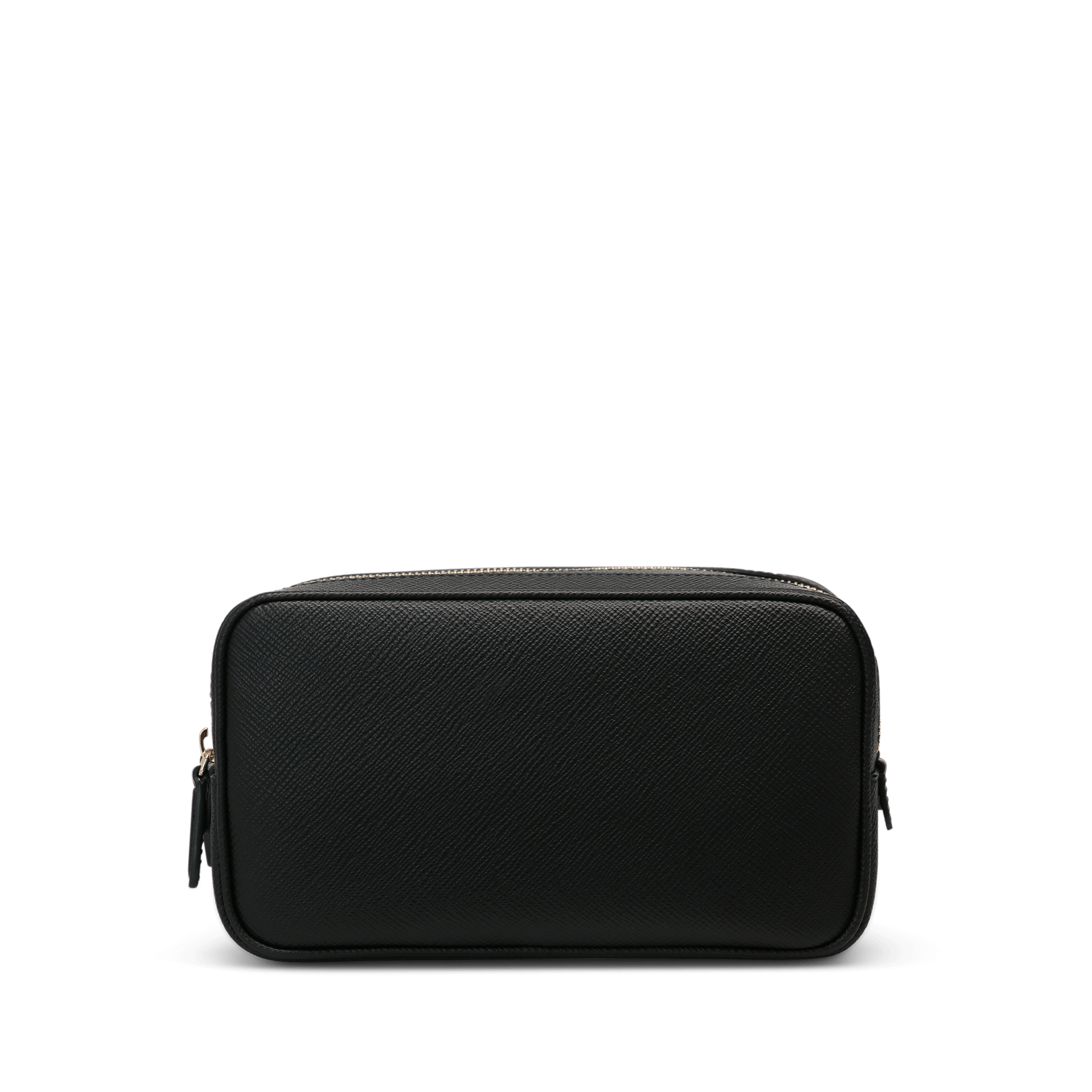 Washbag with Double Zip in Panama - Black