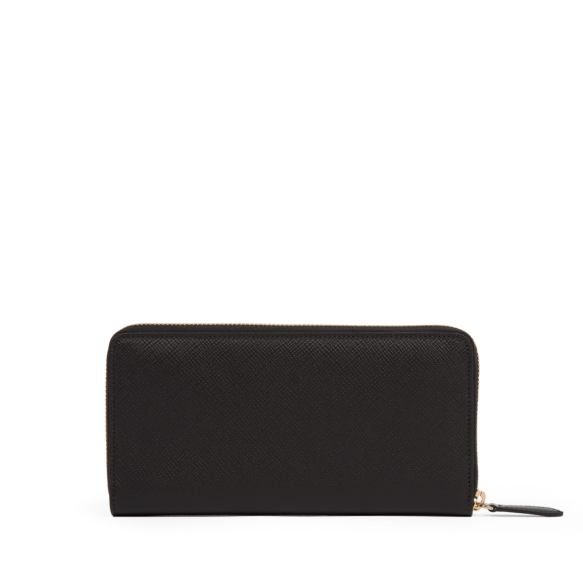 Large Zip Around Purse in Panama - Black