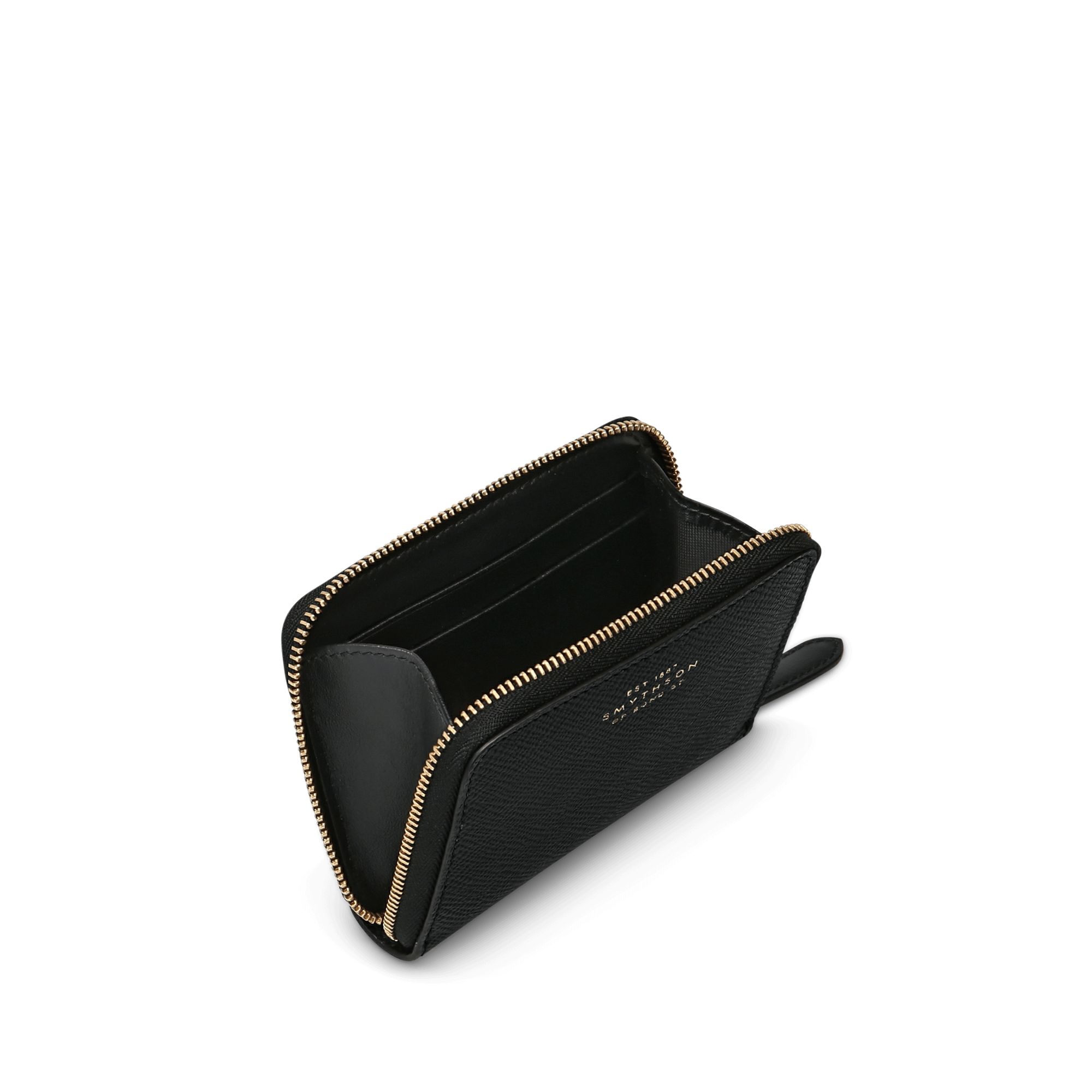 Small Zip Around Purse in Panama - Black