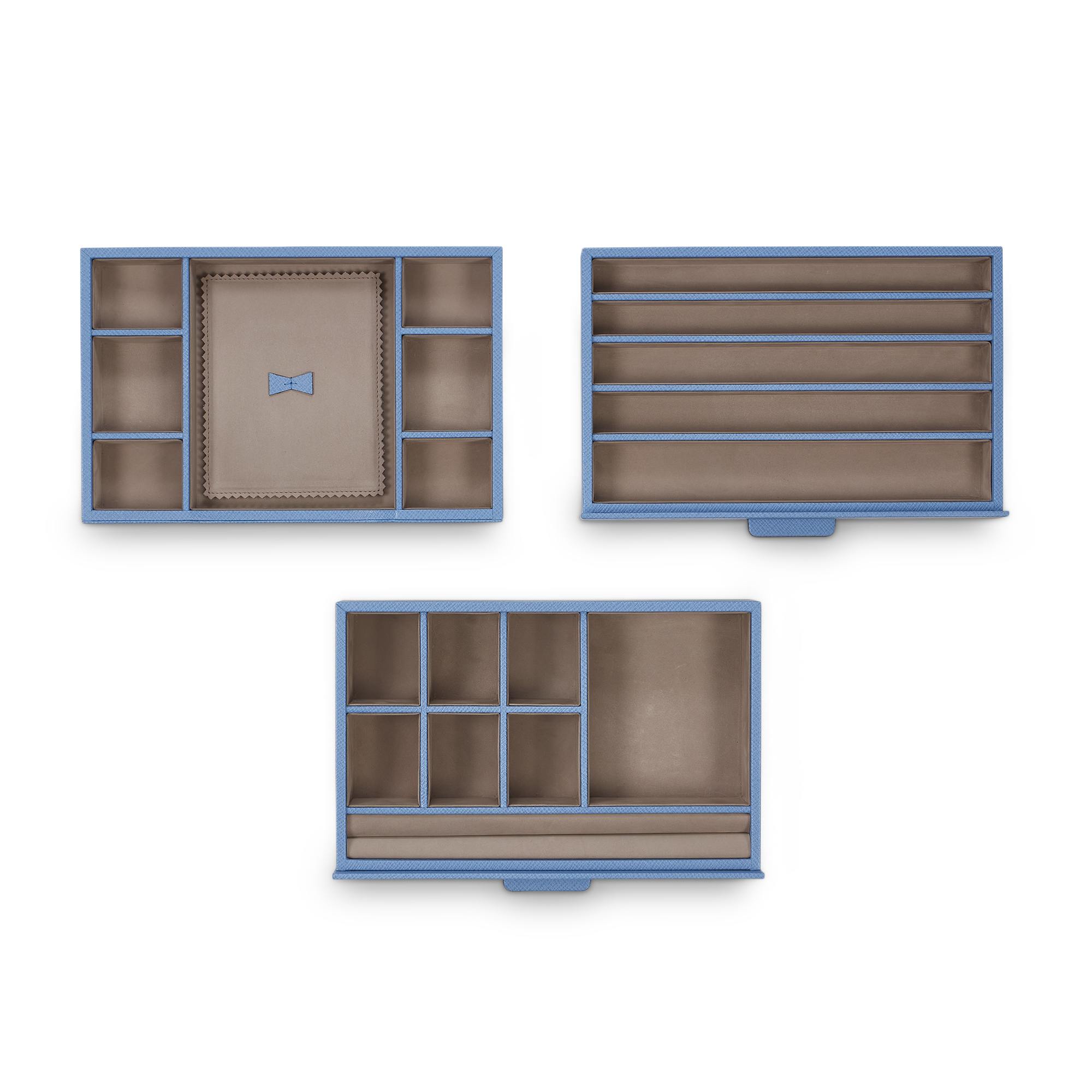 3 Drawer Jewellery Box in Panama - Nile Blue