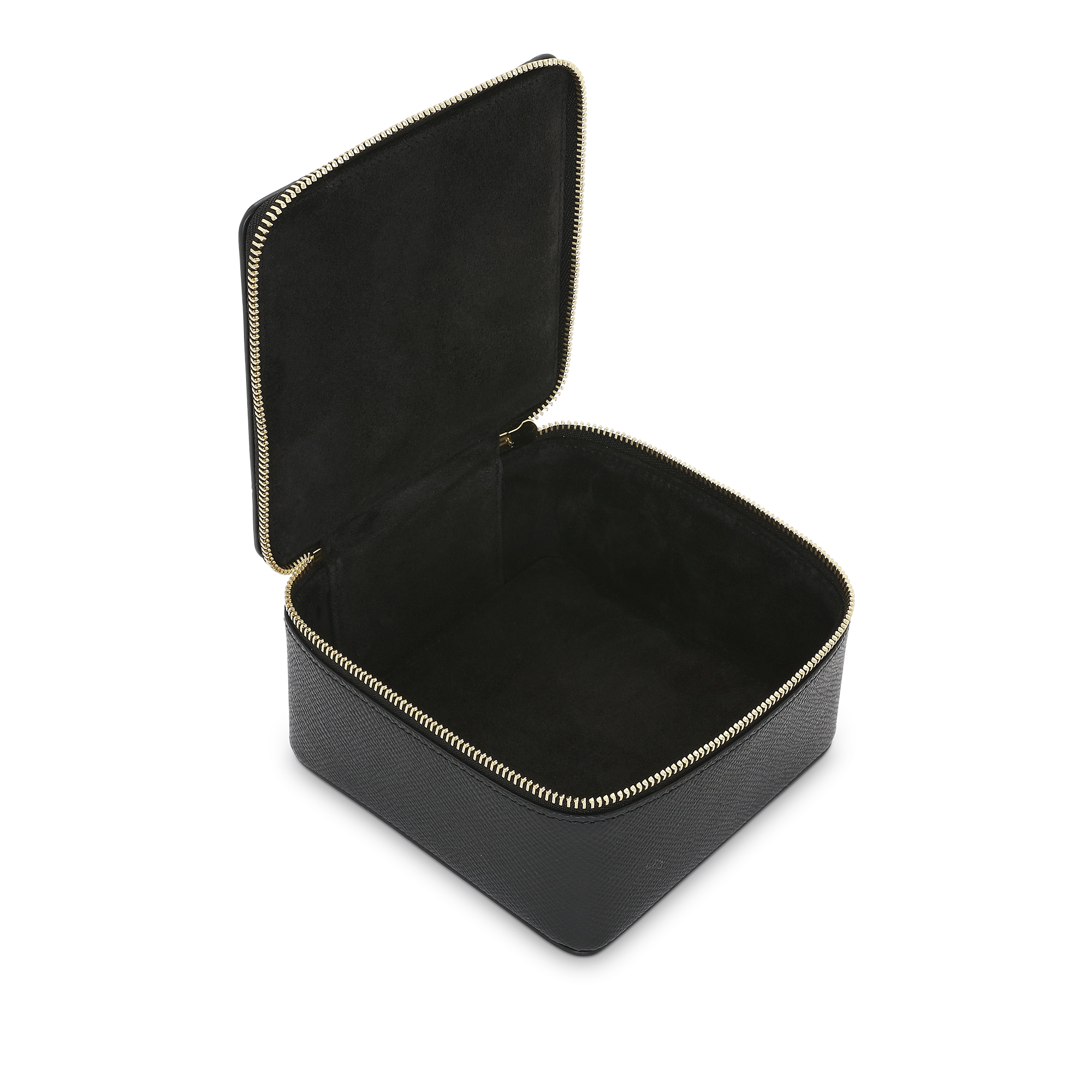 Large Square Trinket Case in Panama - Black