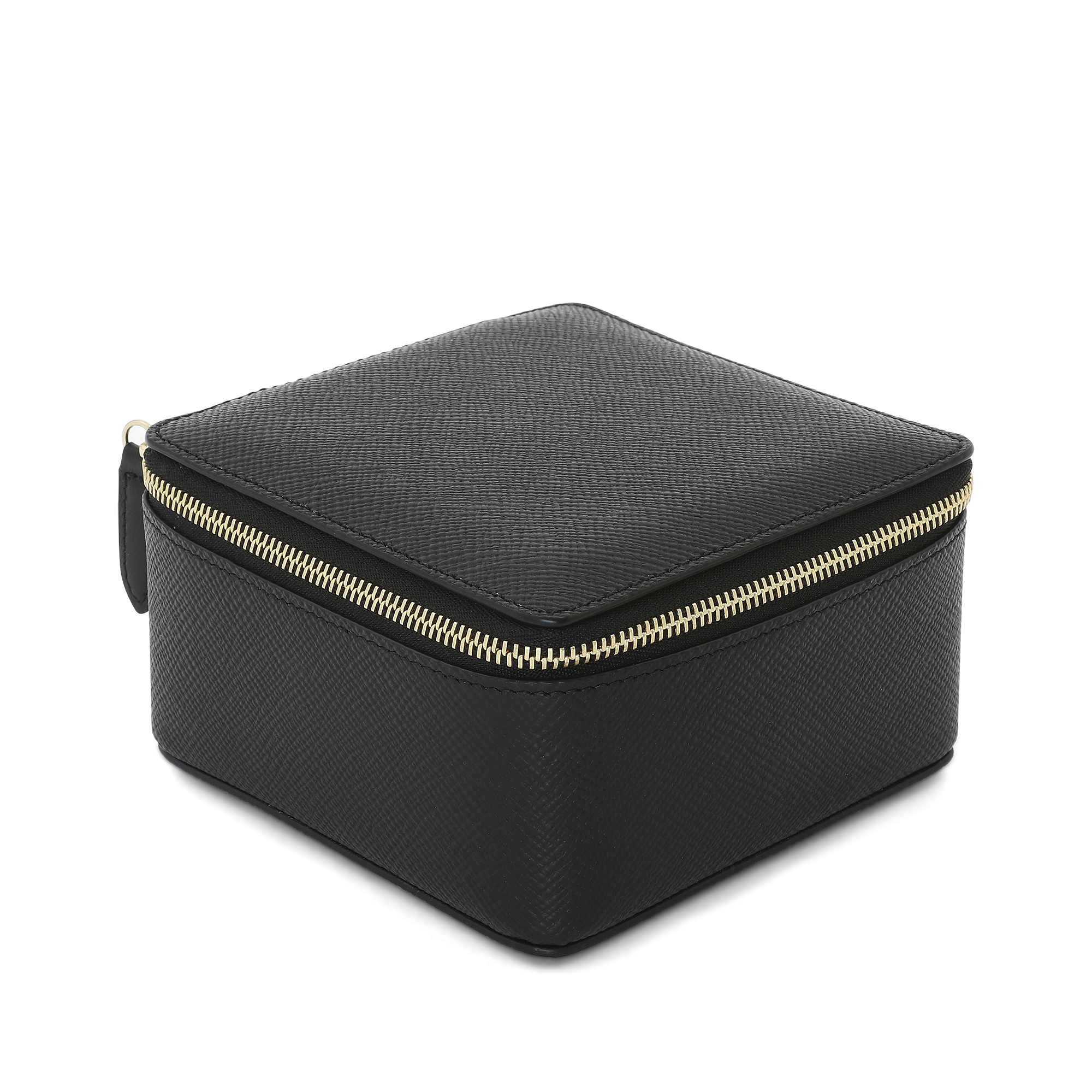 Large Square Trinket Case in Panama - Black
