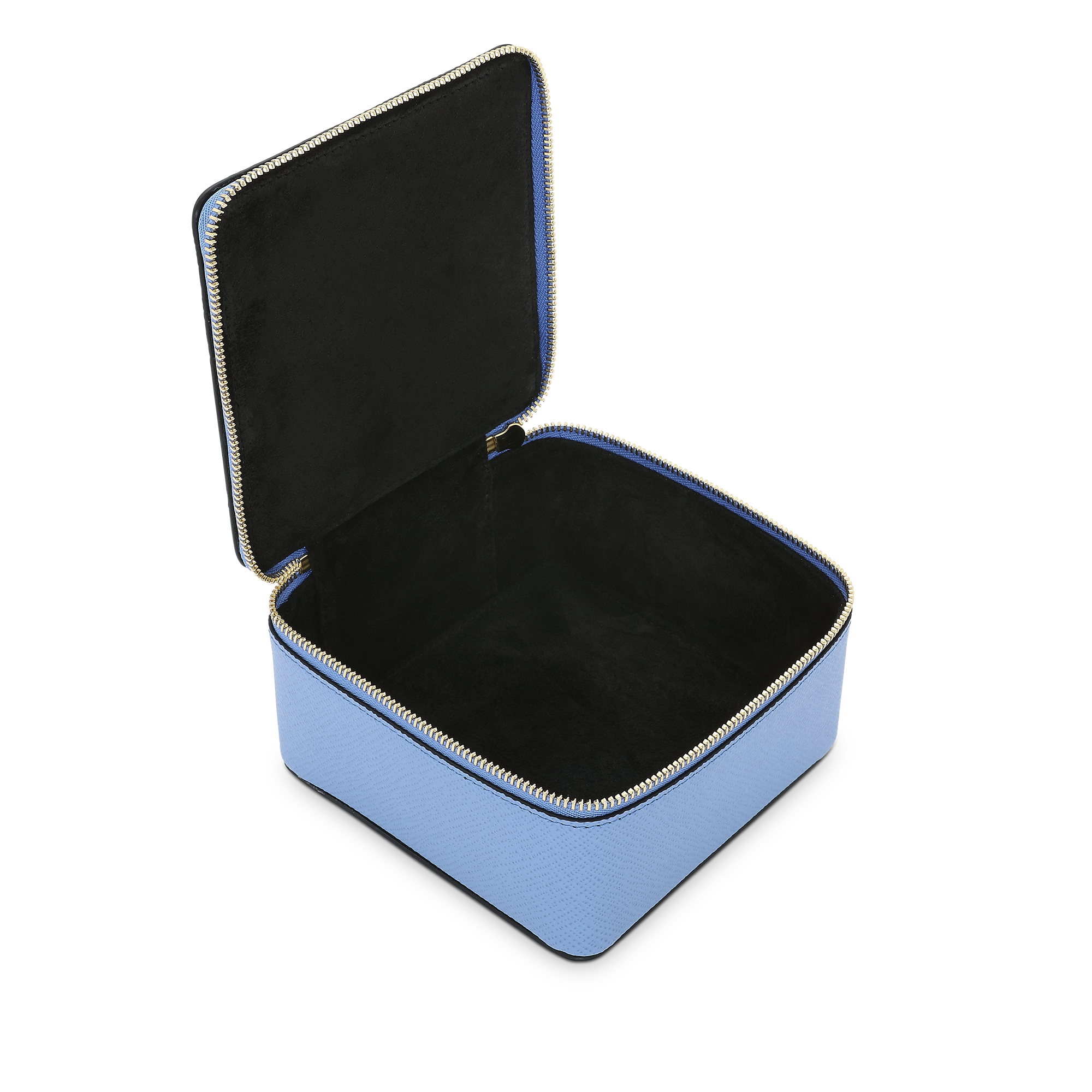 Large Square Trinket Case in Panama - Nile Blue