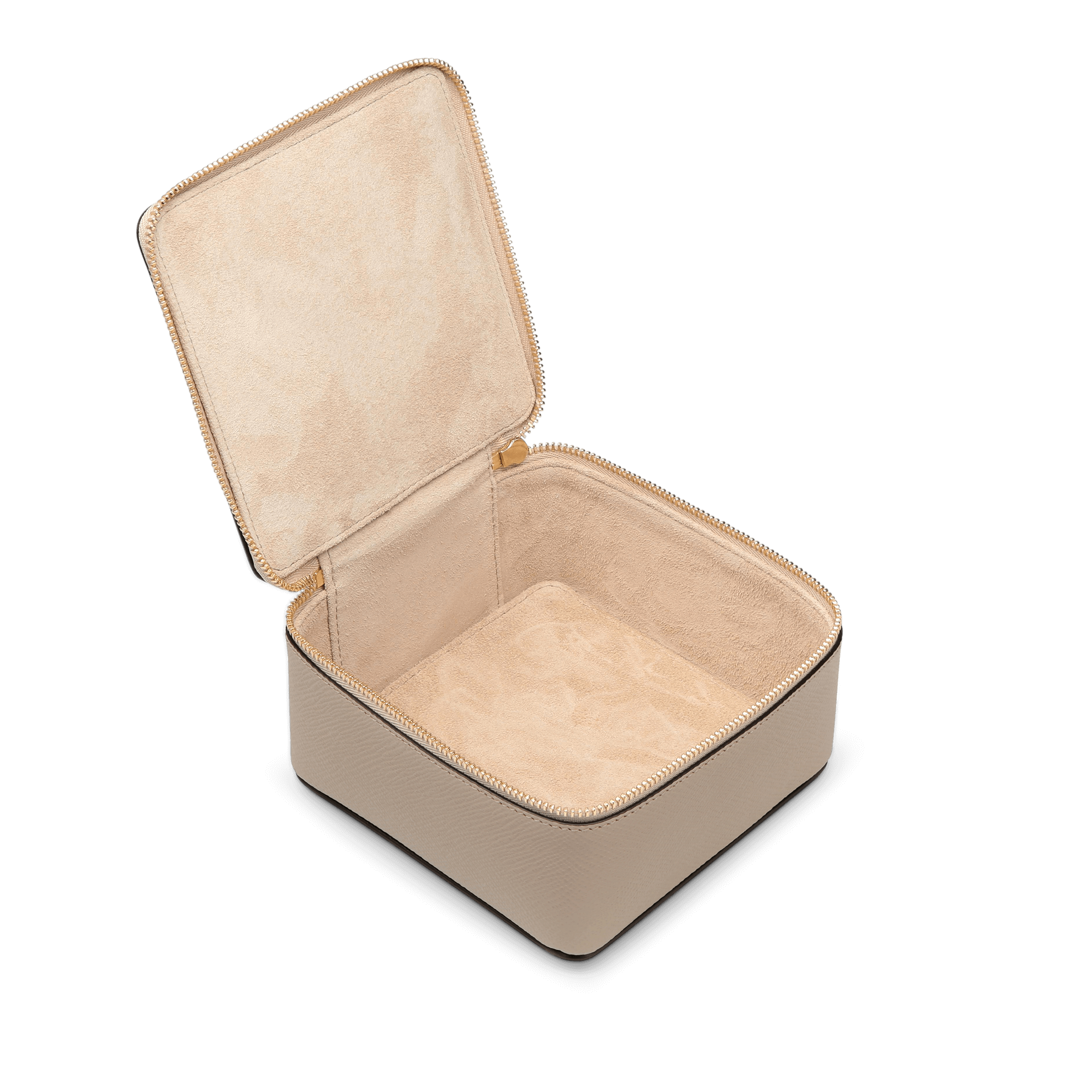 Large Square Trinket Case in Panama - Sandstone