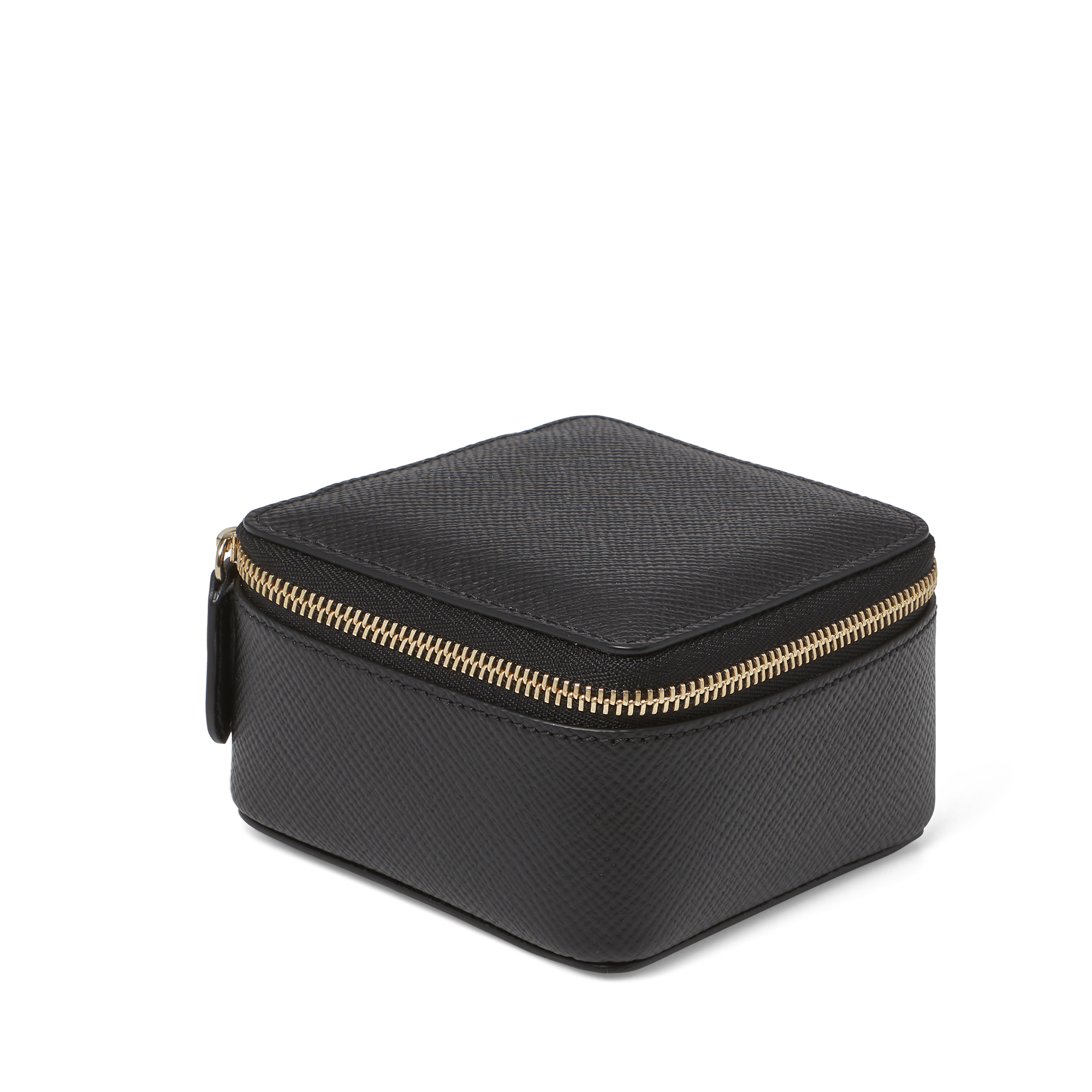 Medium Square Trinket Case in Panama - Black