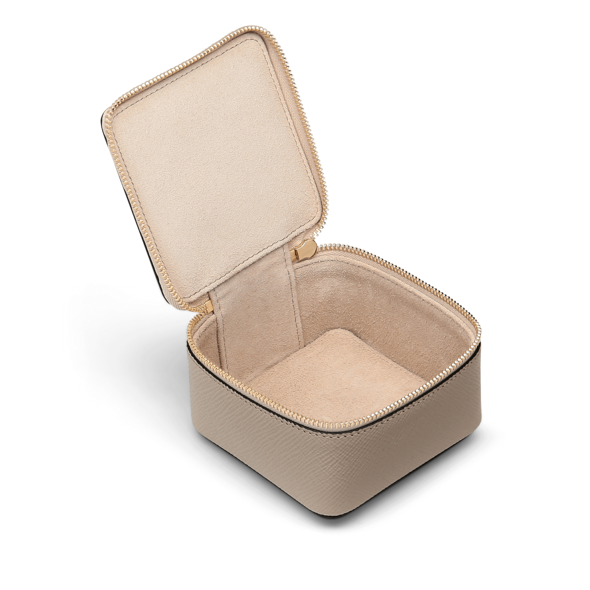 Medium Square Trinket Case in Panama - Sandstone