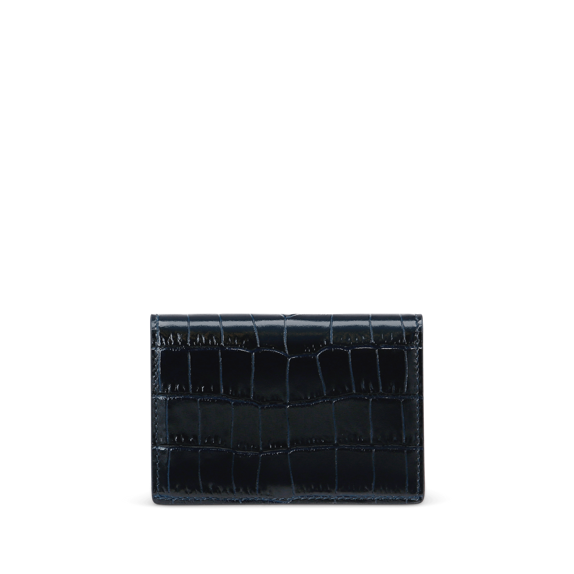 Folded Card Case with Snap Closure in Mara - Navy