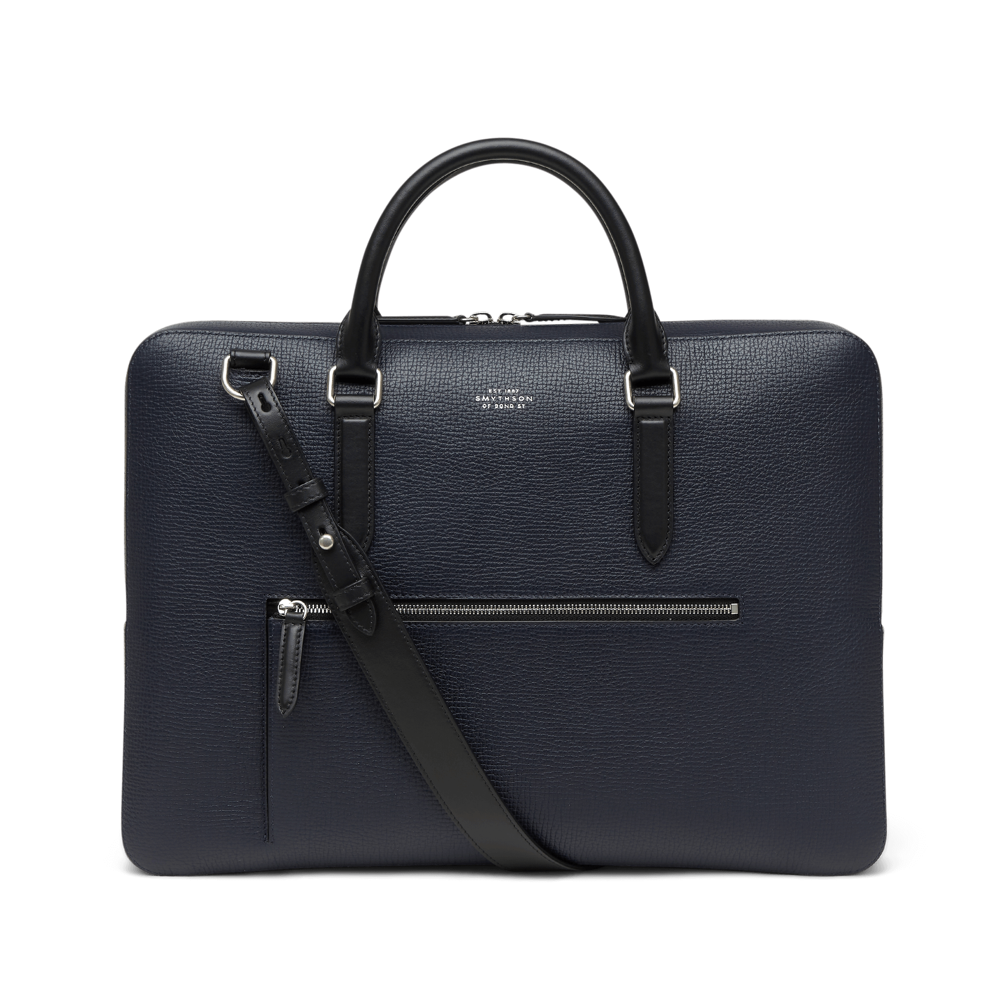 Slim Briefcase with Zip Front in Ludlow