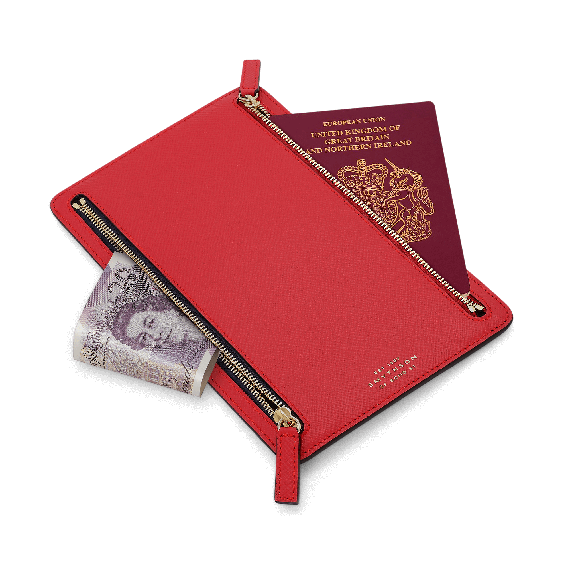 Multi-Zip Case in Panama - Scarlet Red
