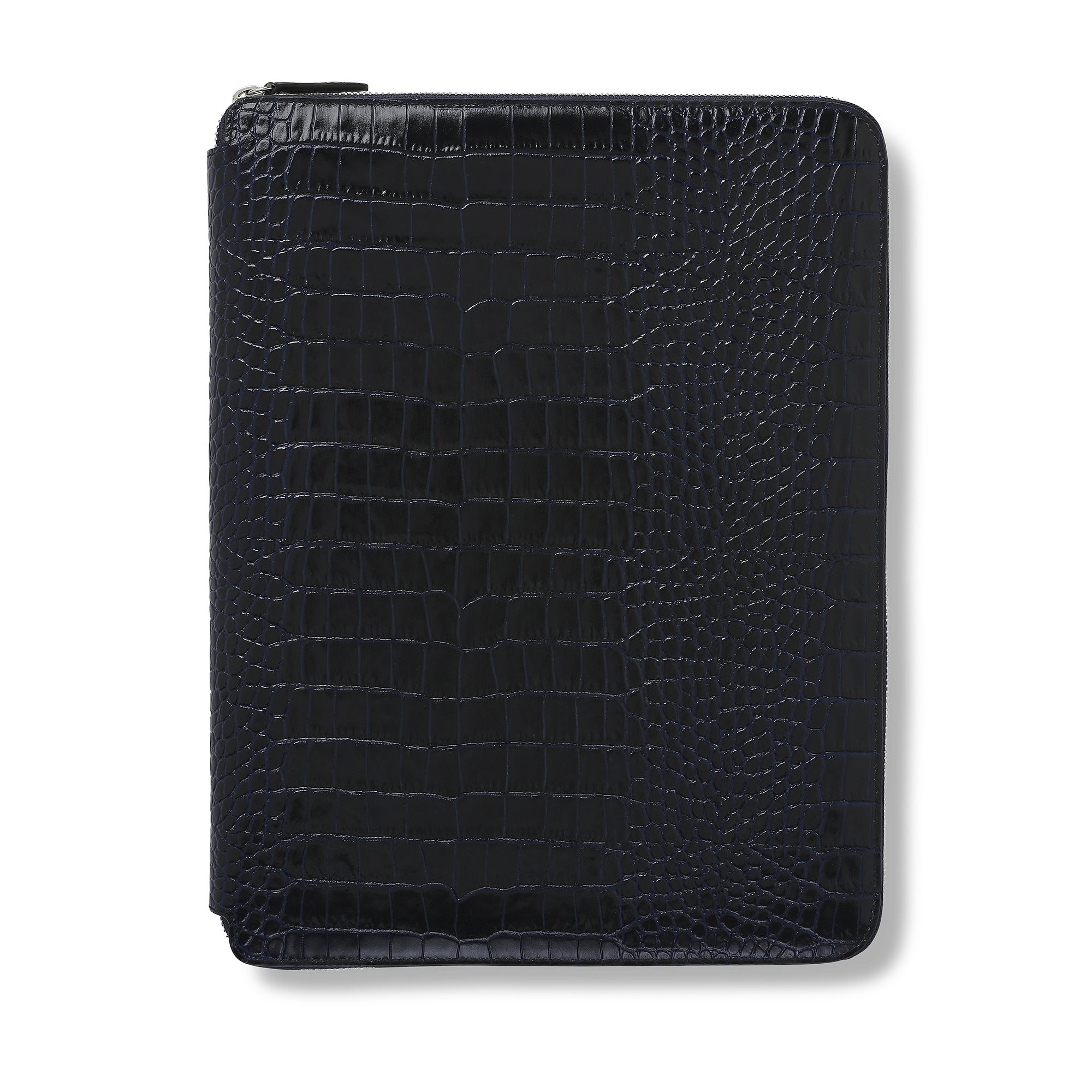 A4 Writing Folder with Zip in Mara - Navy