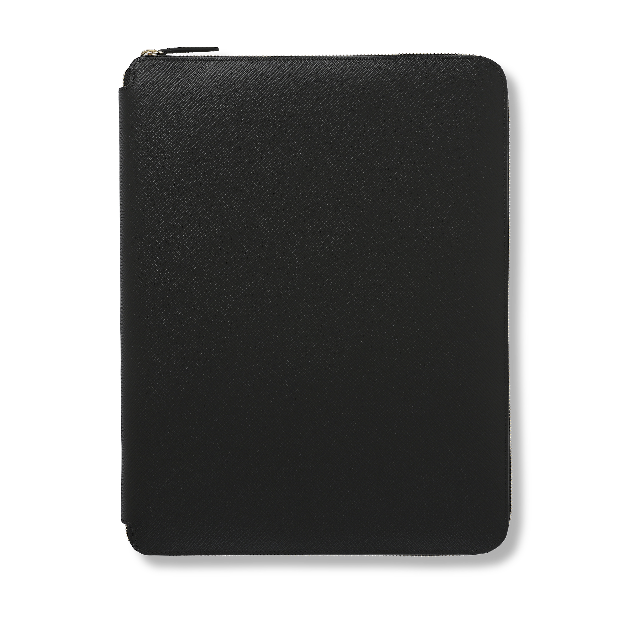 A4 Writing Folder with Zip in Panama - Black