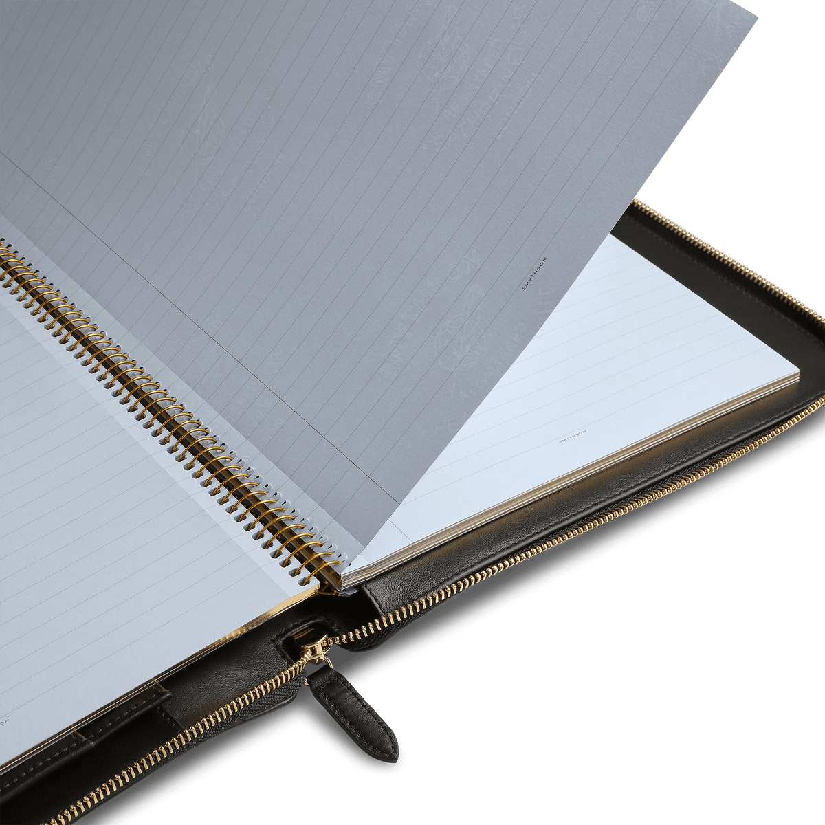A4 Writing Folder with Zip in Panama in Black | Smythson International A4 Writing Folder with Zip in Panama in Black | Smythson International
