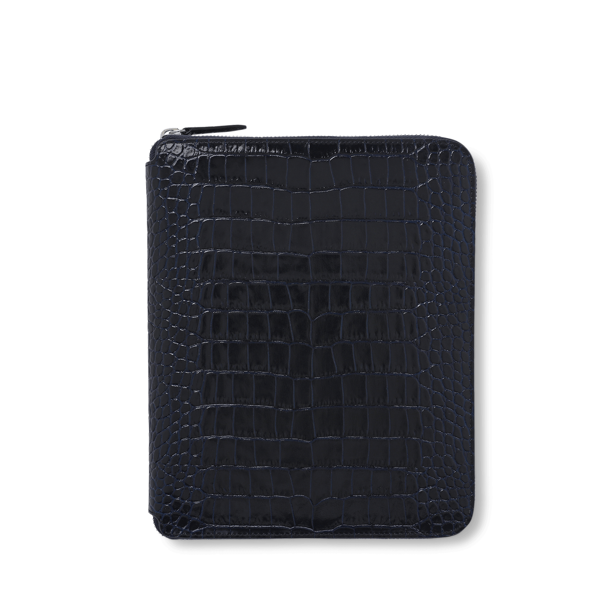 A5 Writing Folder with Zip in Mara - Navy