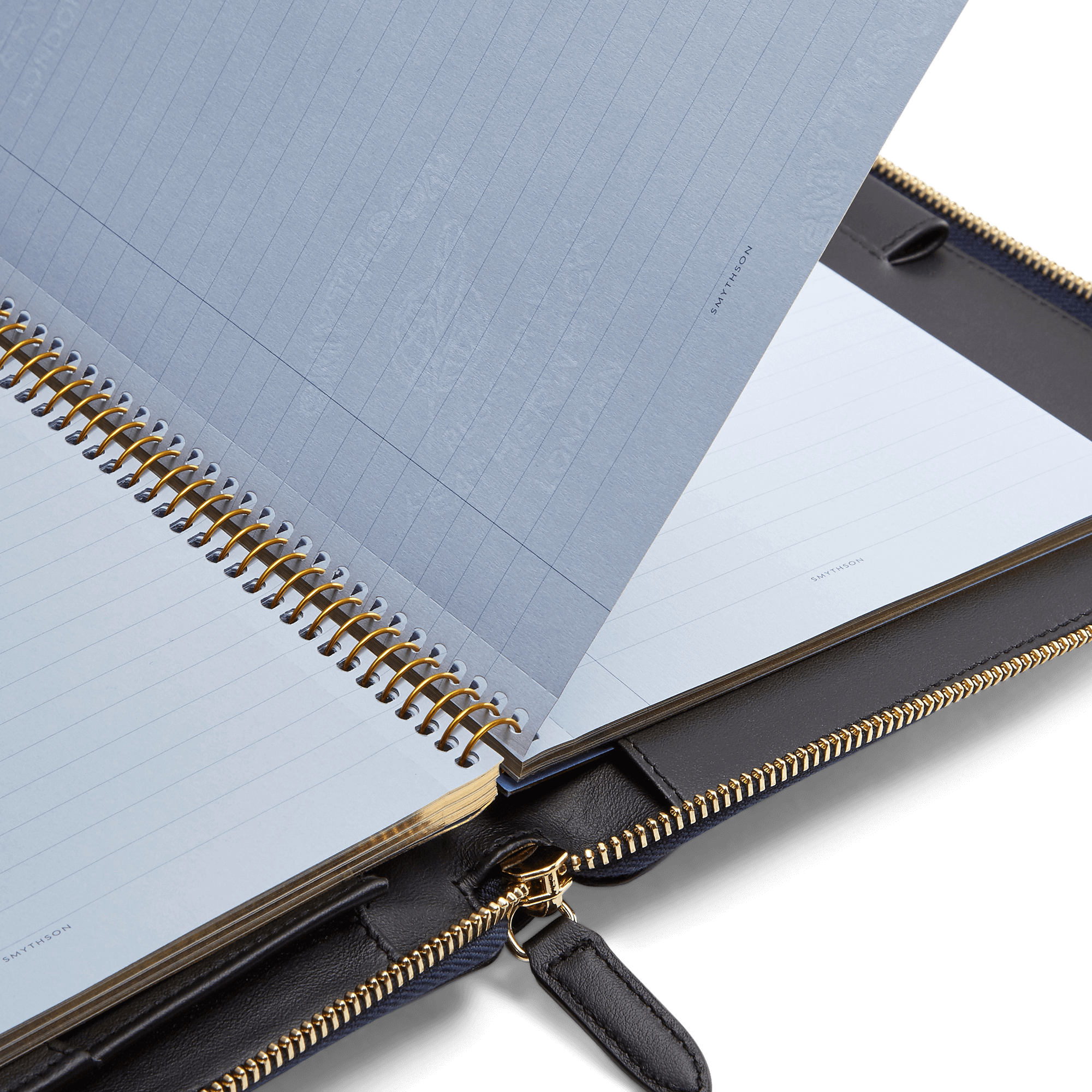 A5 Writing Folder with Zip in Panama - Navy
