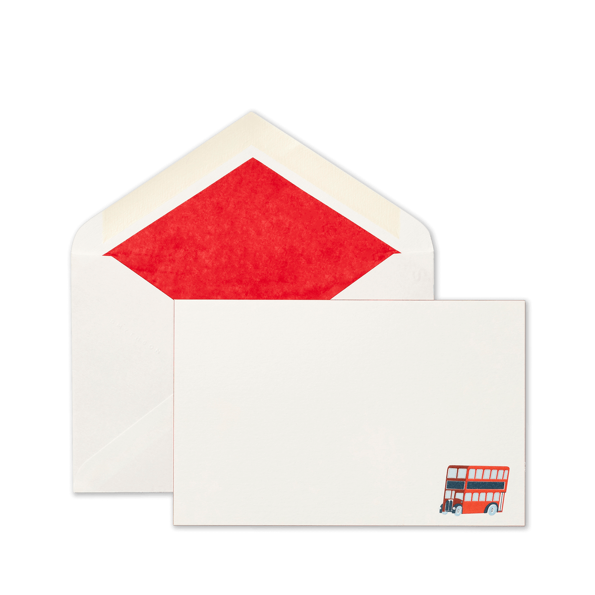 Cartes de correspondance à motif d’autobus britannique