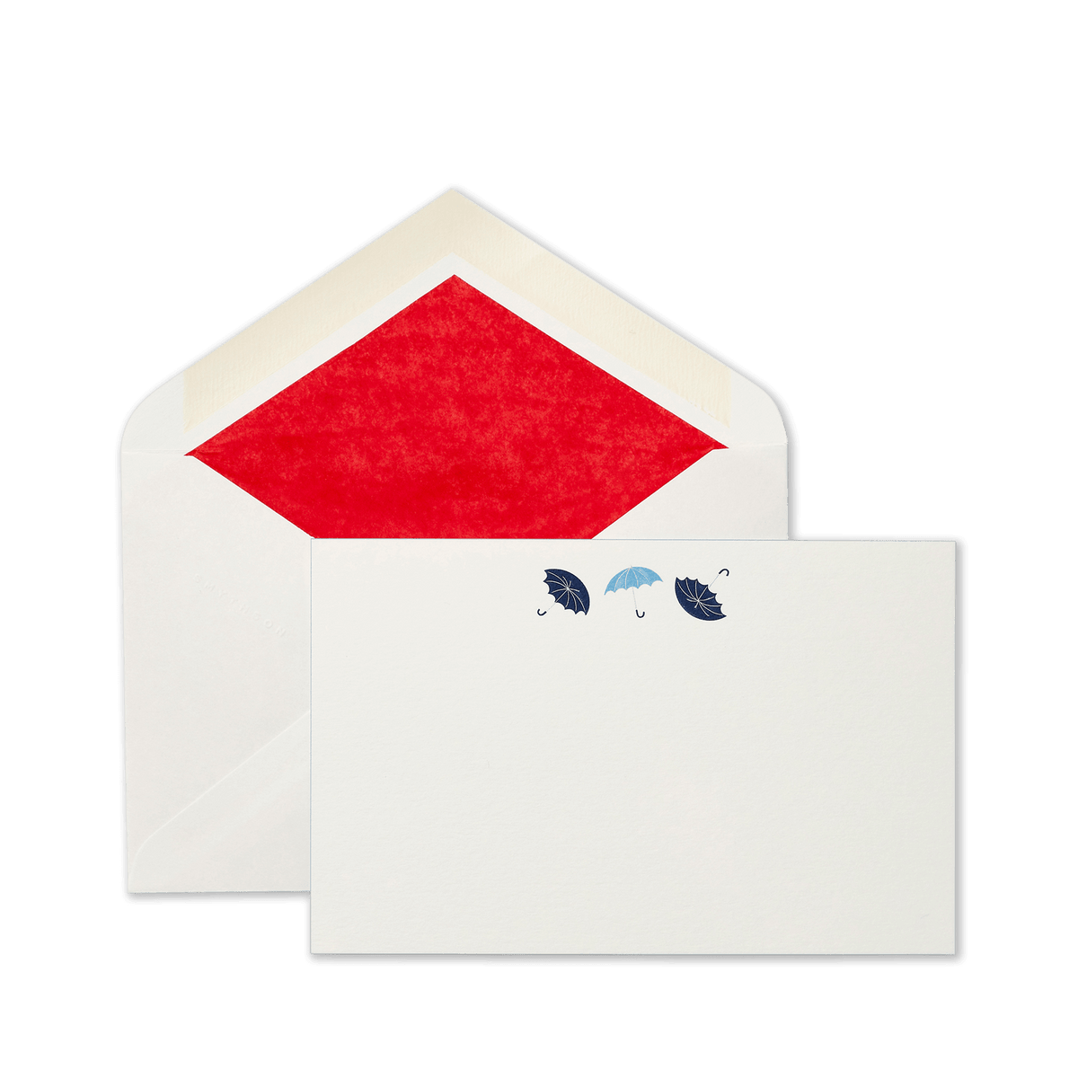 Cartes de correspondance à motif de parapluies britanniques