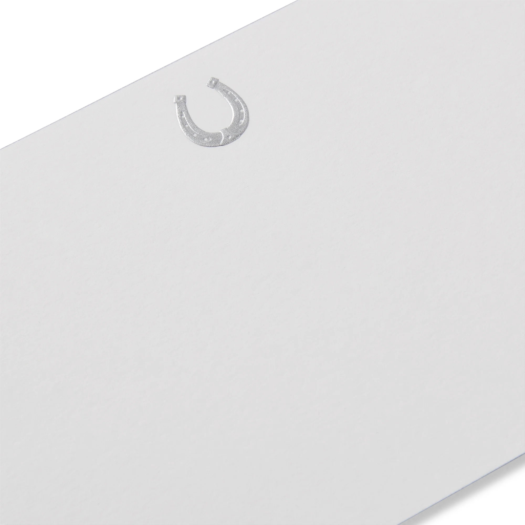 Horseshoe Motif Correspondence Cards - White Wove