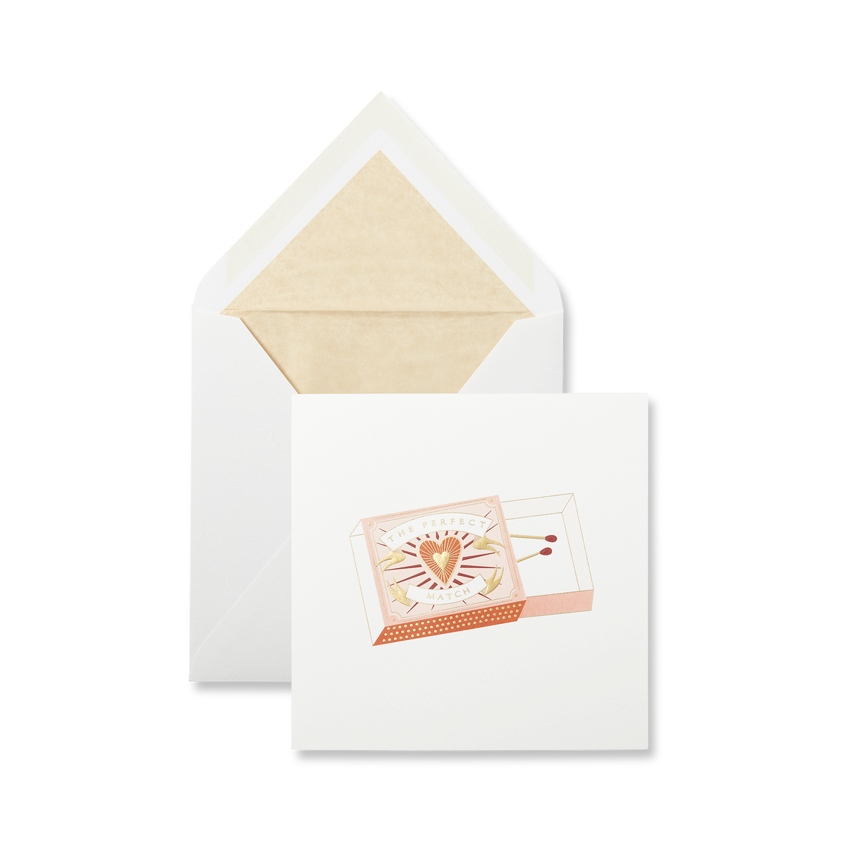 Carte de Saint-Valentin à motif d’allumettes