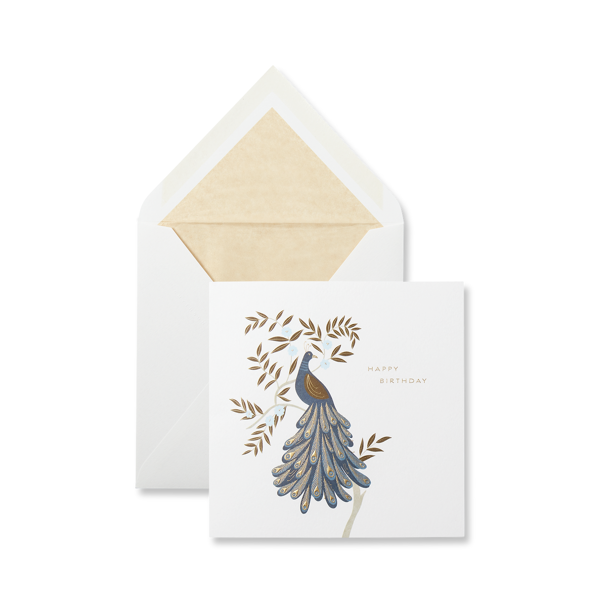 Carte d’anniversaire à motif de paon