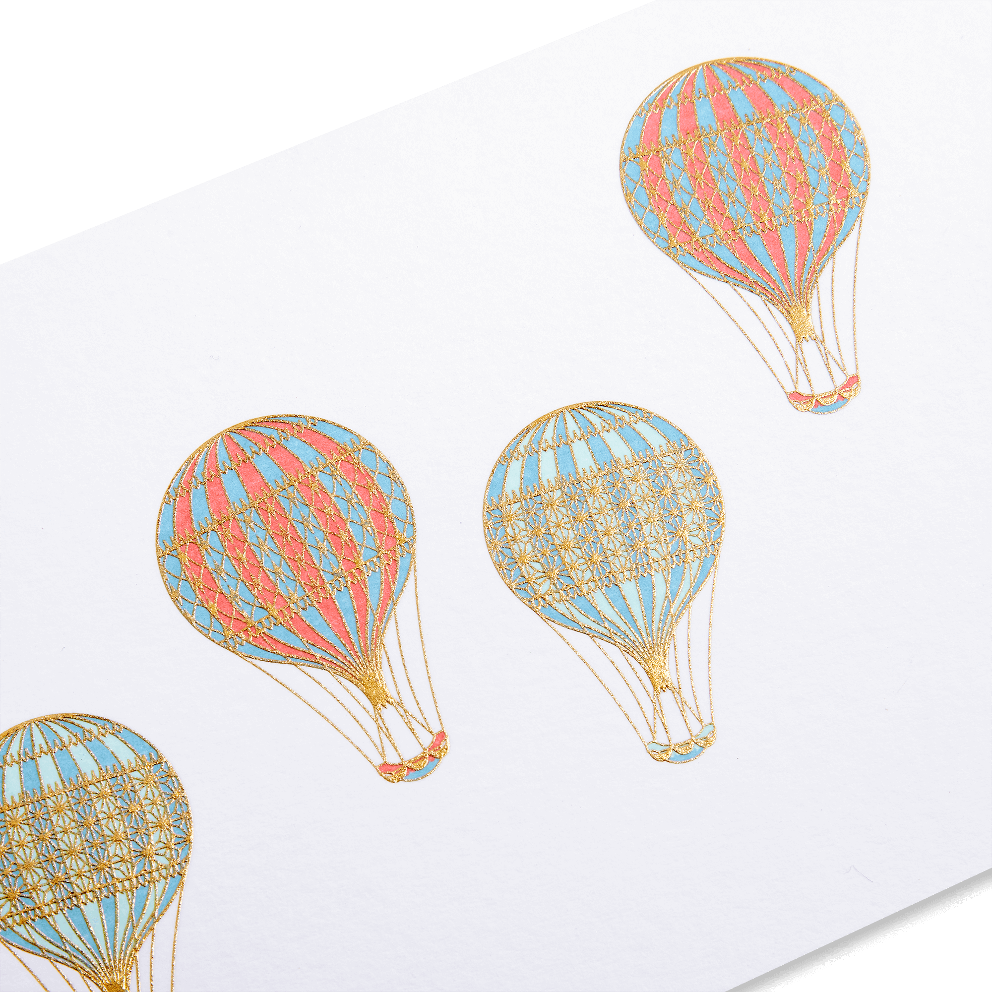 Grußkarte mit Heißluftballons