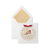 Gold Robin Christmas Card